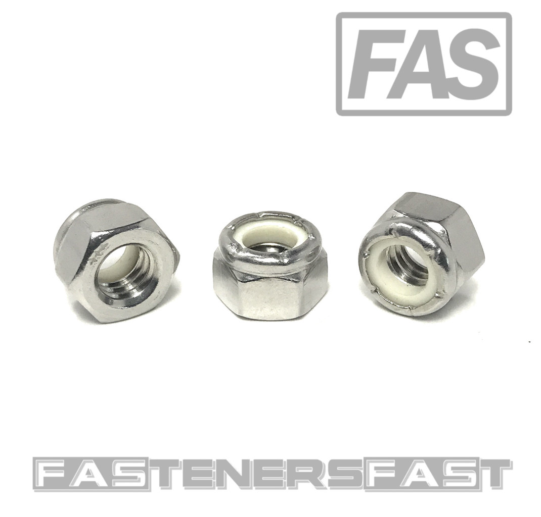 (50) 5/16-18 Stainless Steel Nylon Insert Lock Nuts Locking Hex Nuts 5/16-18