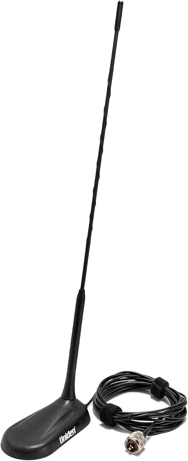 Magnetic Mount 18-inch CB Radio Antenna, Pre-Tuned, Low Profile Aerodynamic D…