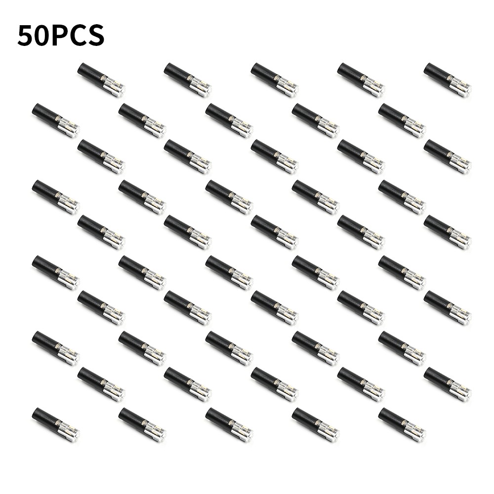 50PCS Plug-In Quick Wire Connector Kit 1-Pin Reusable Clamp Terminal Block Set