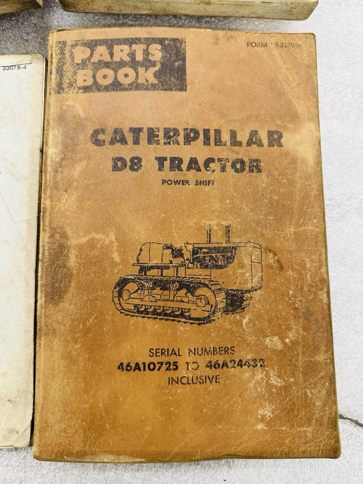 Caterpillar D8 D8K D8H Tractor Manual Operation Maint. & Parts Book – Lot of 6