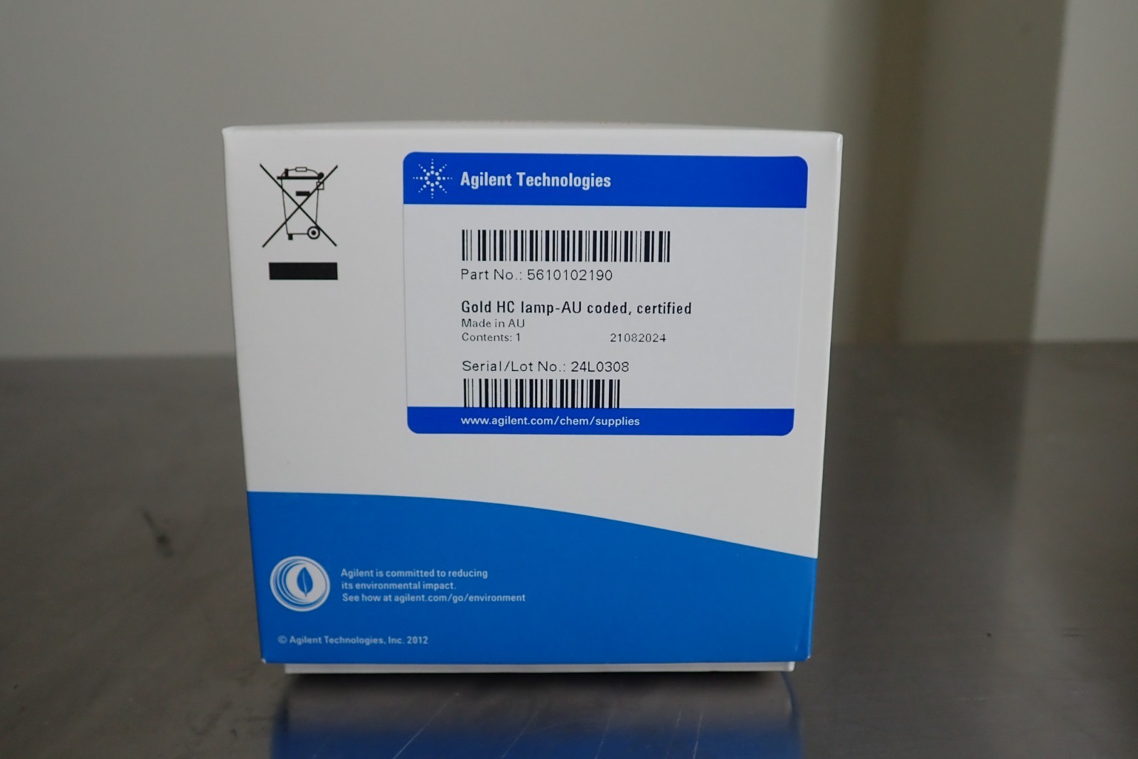 Agilent Technologies 5610102190 Gold Au coded Hollow Cathode HC Lamp