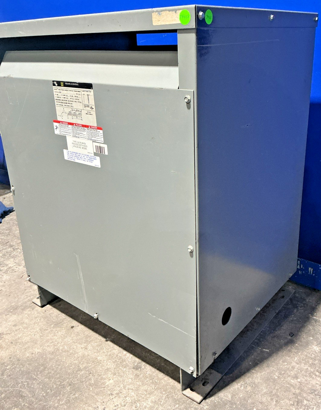 Square D 112.5kVA 480V Type 2 Transformer 3PH 60HZ 208Y/120V 112T3H 🟦
