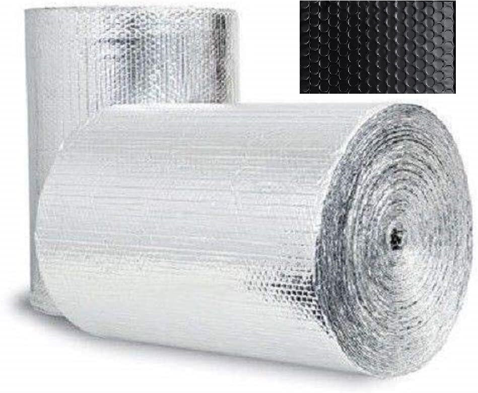 REFLECTIVE R8 BLACK POLY-FOAM GARAGE DOOR INSULATION PANEL (2FT X 18FT)