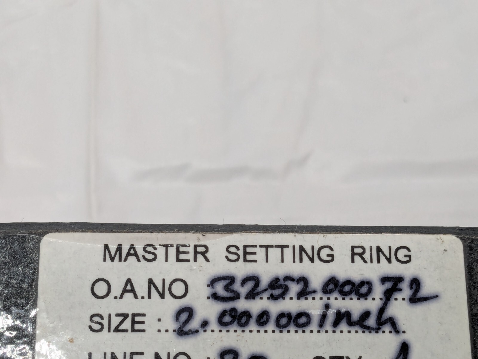 SPI Master Setting Ring 2" ID x 4-7/16" OD 0.787" Thick 10-748-1
