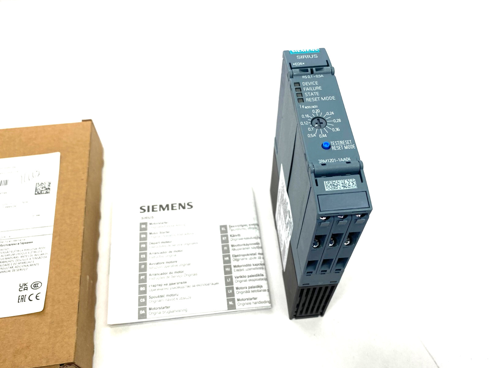 Siemens 3RM1201-1AA04 SIRIUS Reversing Motor Starter 24VDC 0-0.12kW 0.1-0.5A