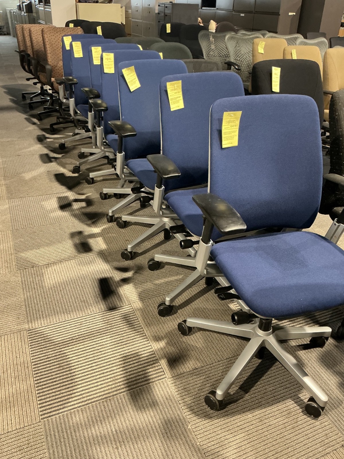 Steelcase Amia Office Chair w/ Blue Fabric and Gray Frame