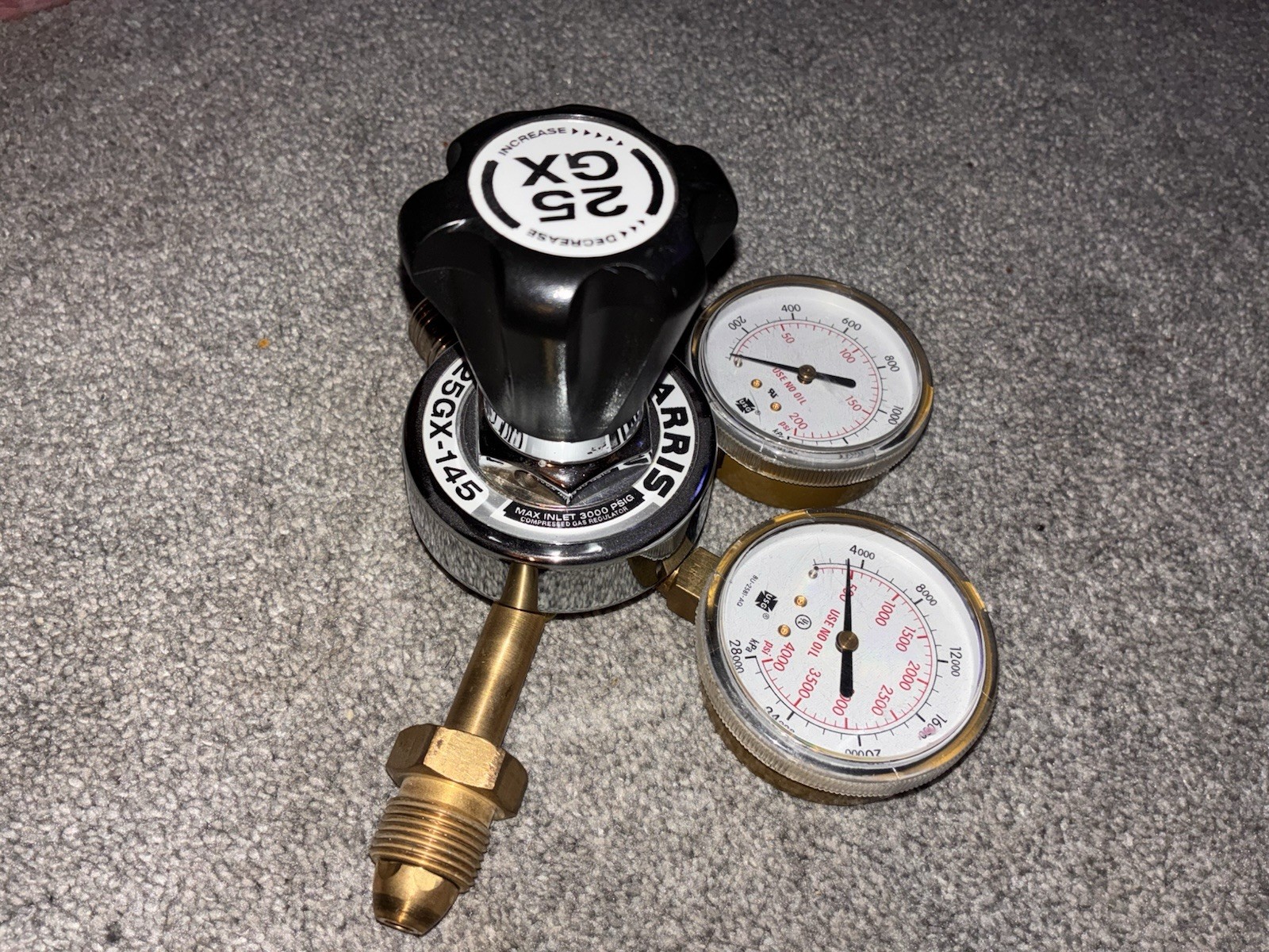 Harris Model 25GX-145-540 2.5″ Single Stage Oxygen Regulator (3000510)