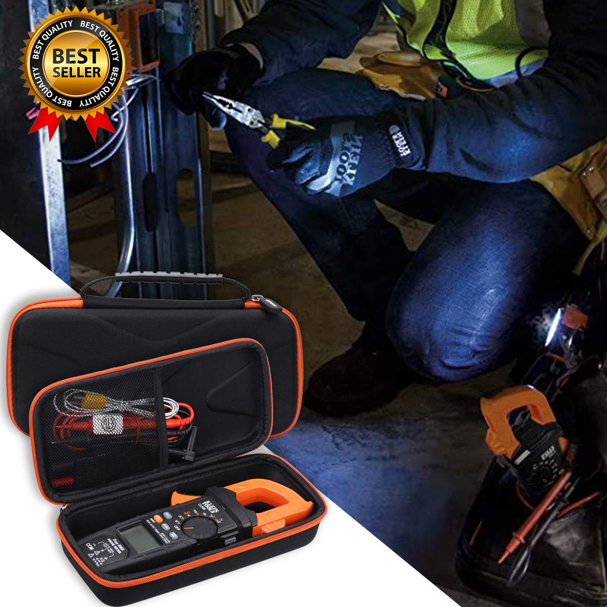 Case Compatible with Klein Tools CL800 CL810 CL700 CL600 Digital Clamp Meter, Po
