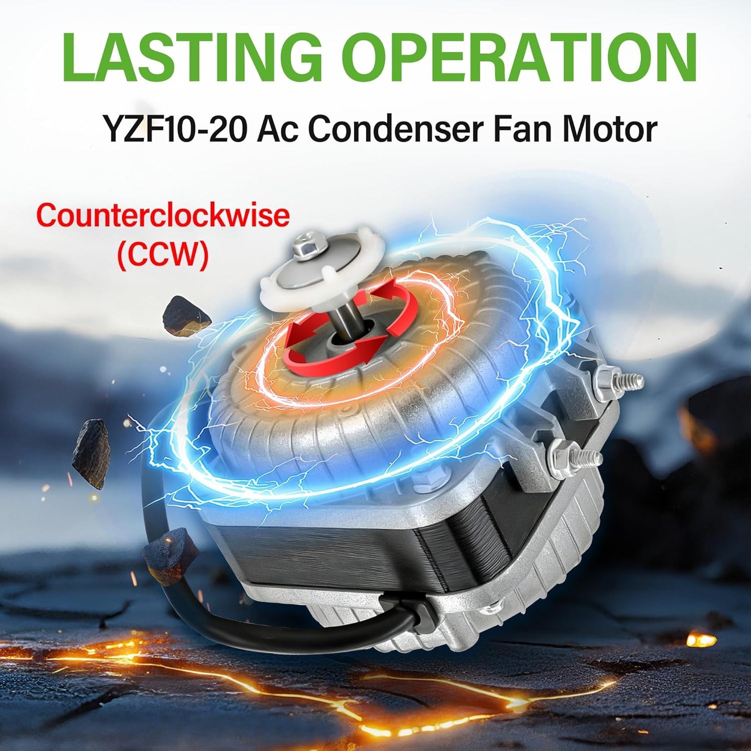 Condenser Fan Motor AC 120V 60Hz 1550rpm 16/60W 0.8A 3 WIRE