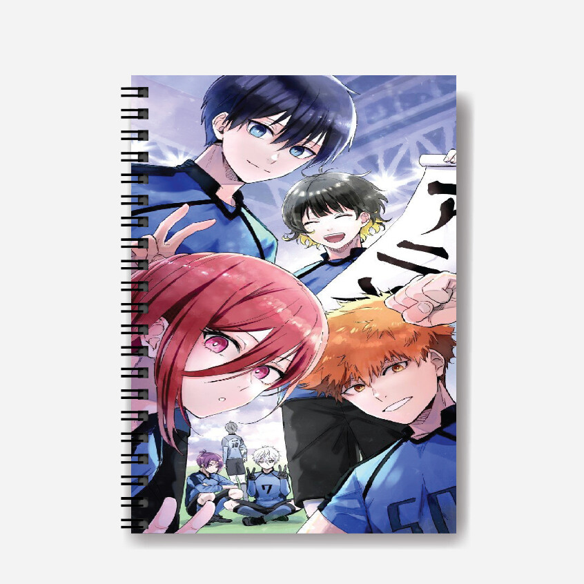 A5 Notebook Sidebind Anime Design Cardcover Book Lined Journal School Office