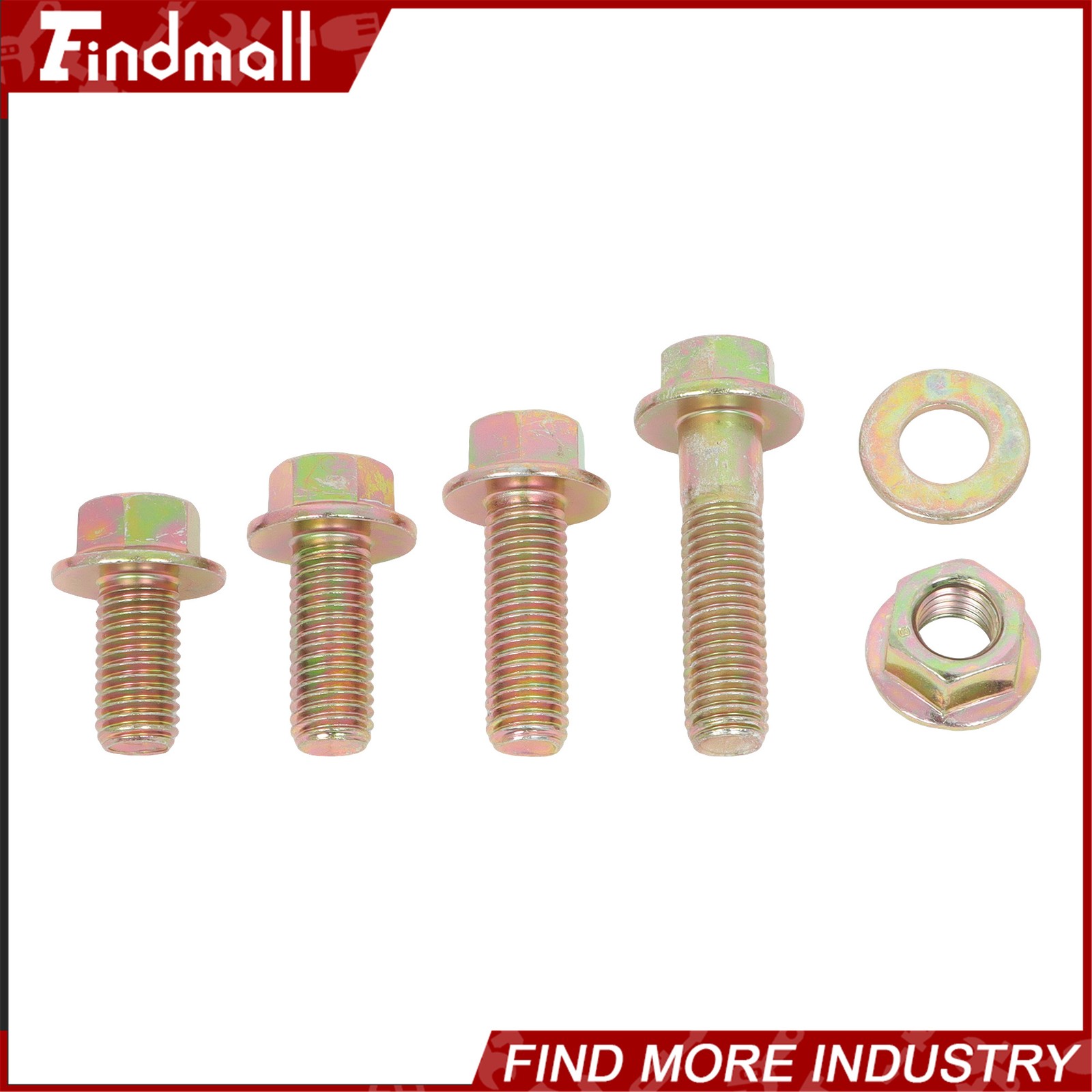 521 x M10 M8 M6 Flange Bolts Assortment Kit 8.8 Grade Alloy Steel for Industrial