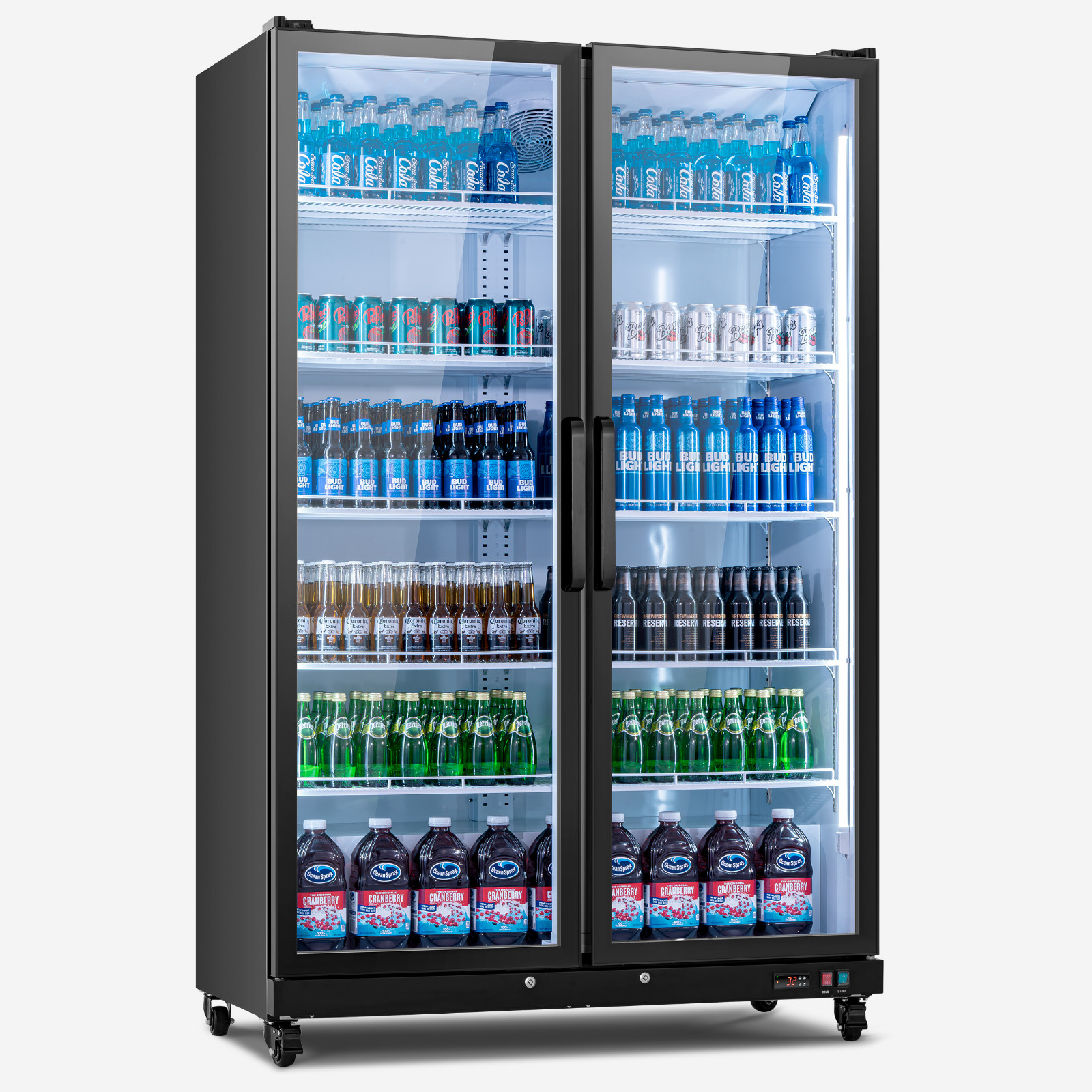 Yeego Commercial Display Beverage Refrigerator 37.79 Cu.ft For Store,Supermarket