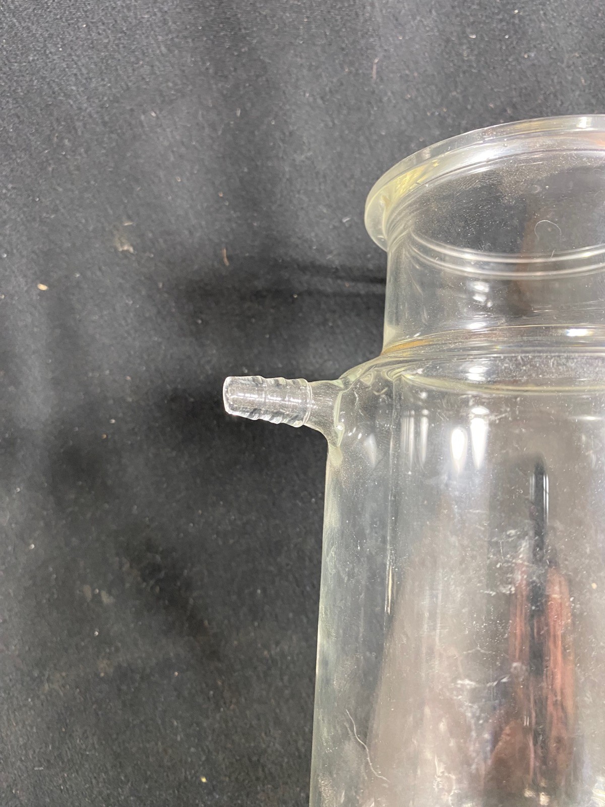 A&C 500mL Reaction Vessel Jacketed Hose Barb Connectors 65mm I.D. Flat Flange