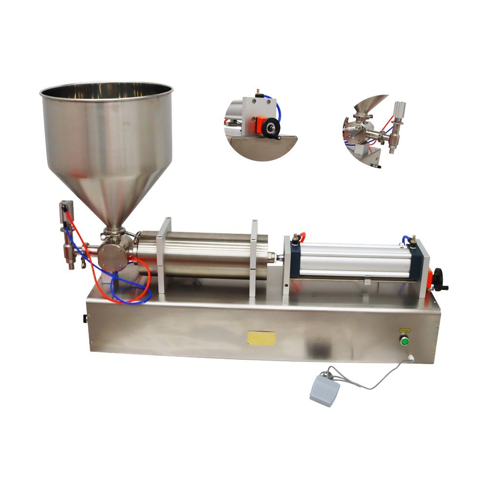 INTBUYING Paste Liquid Fill Machine One Nozzle Piston Filler for 1000-5000ml