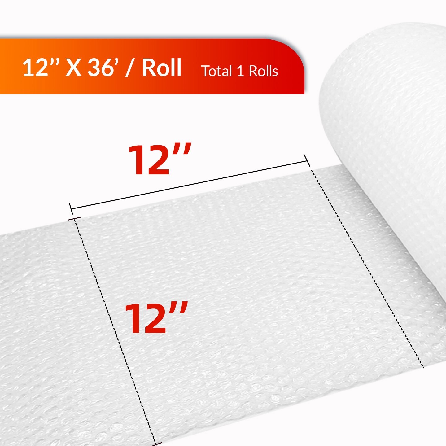 3/16″ Bubble Cushioning Roll 12″ x 36′, Perforated Every 12″ FAST SHIPPING