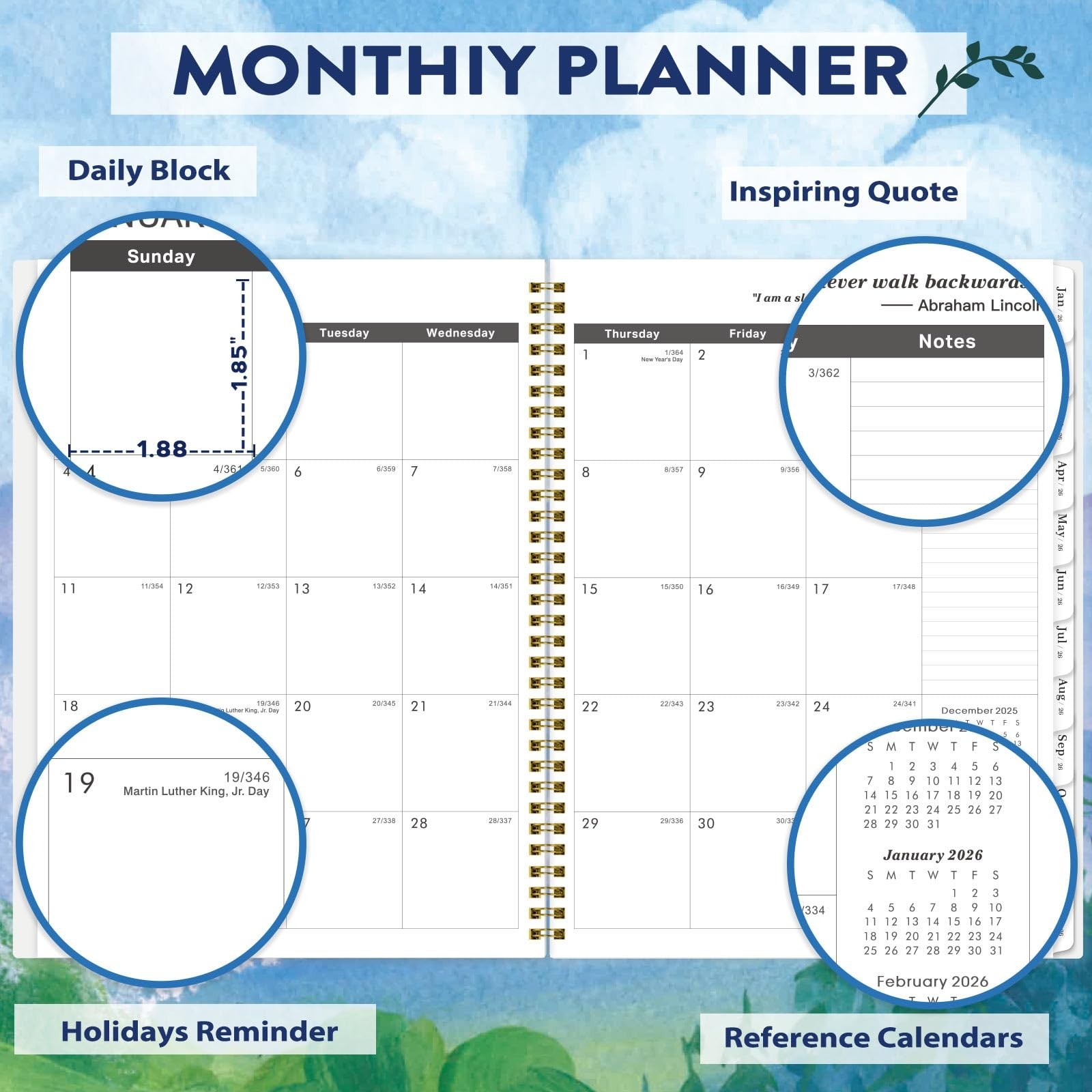 Monthly Planner 2026-2027 – 2 Year Planner 2026-2027, JAN. 2026 – DEC. 2027, …
