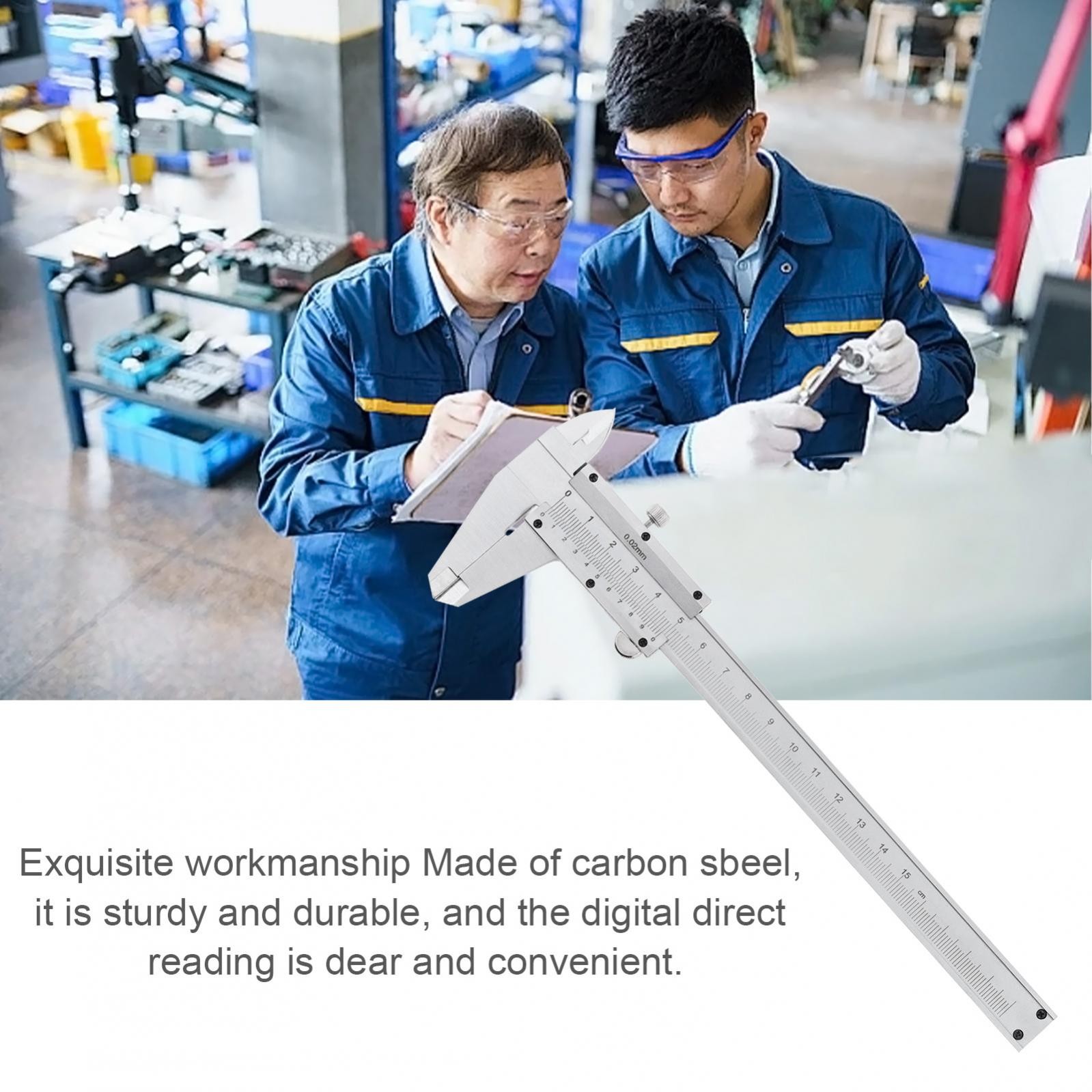 Vernier Caliper Measuring Tool 150mm Manual Non Digital Calipers 0.02mm Accuracy