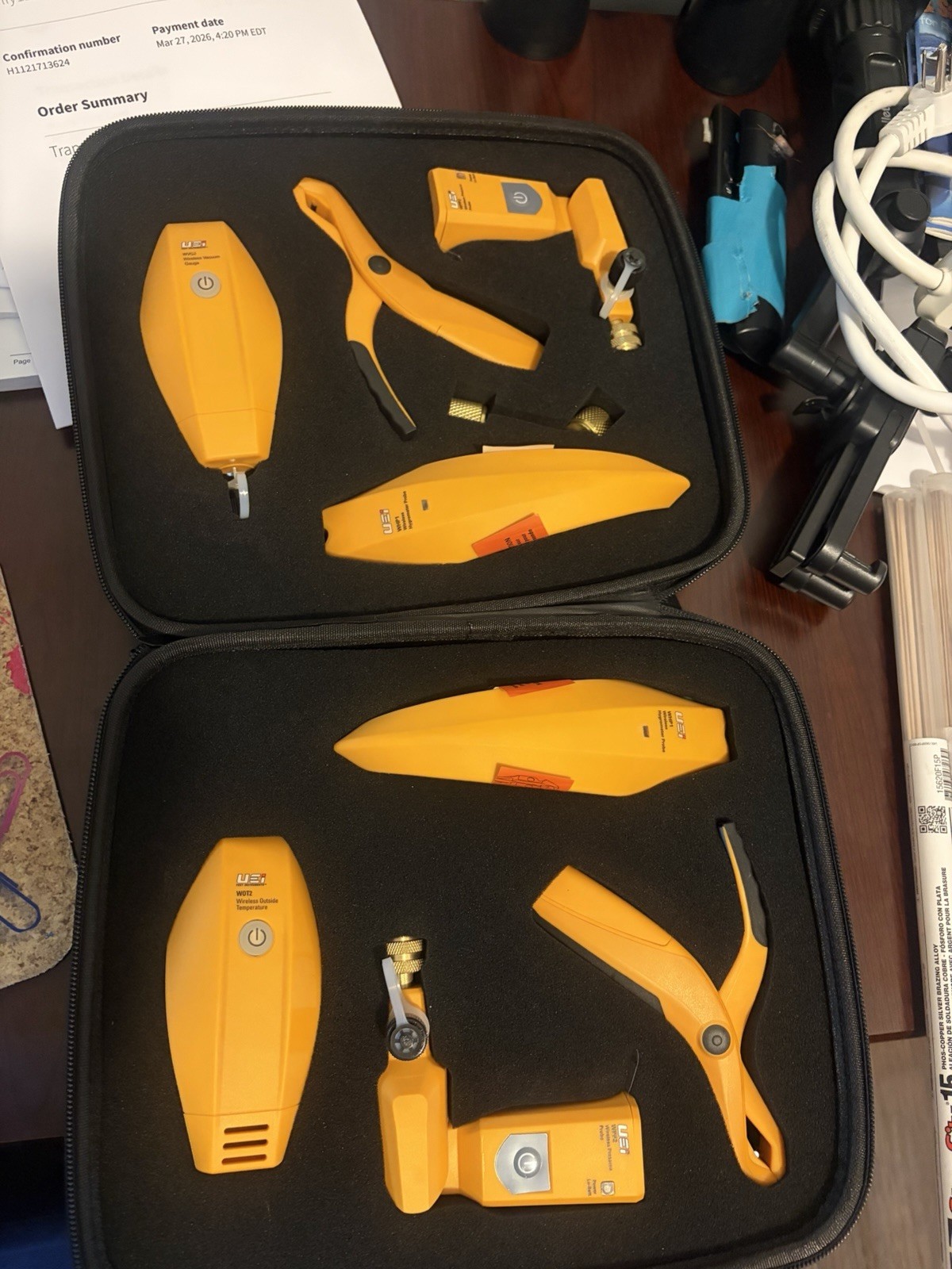 UEI Smart Refrigeration Probes. Deluxe Kit with Vacuum Gauge and Case New