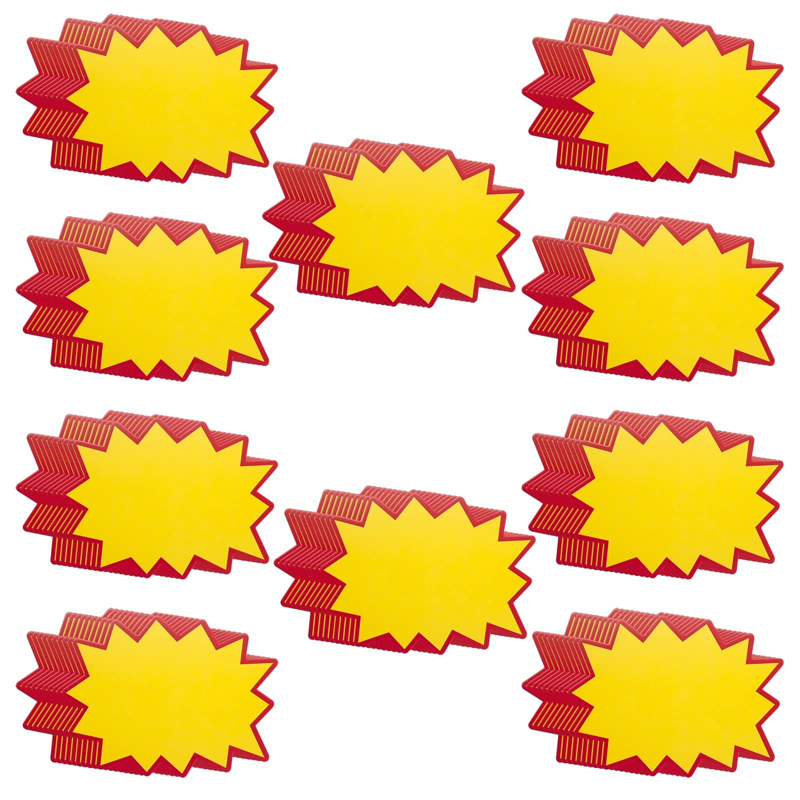 200 Pcs Starburst Signs Sale Price Tags Blank Star Retail Sale Signs Burst