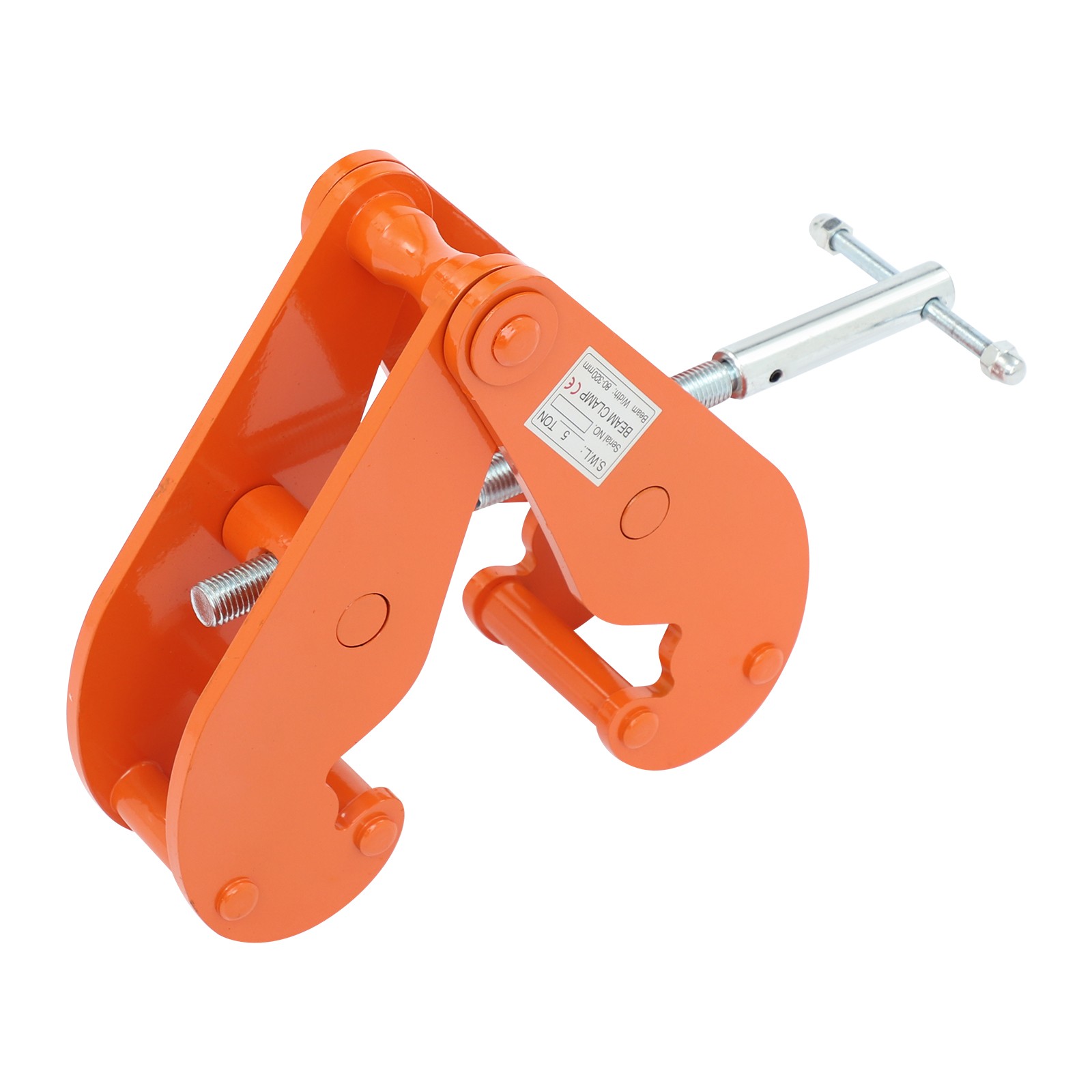 5T 11000lbs Heavy Duty Carbon Steel I-Beam Lifting Clamp with Adjustable Opening