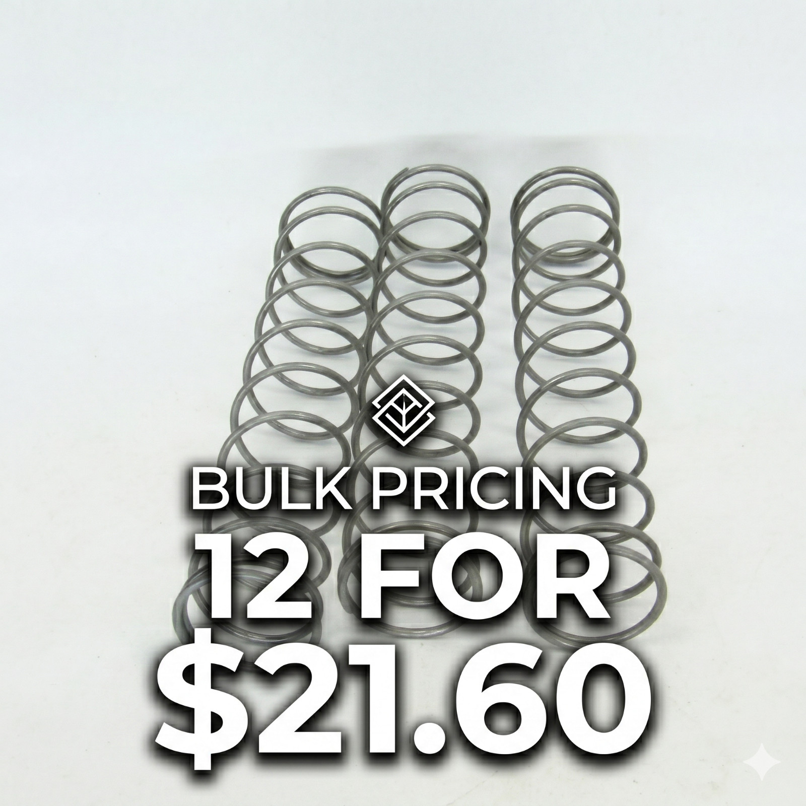 3pcs Steel Compression Springs 3/4″ OD x 4″ L; 9+ lb Spring Rate