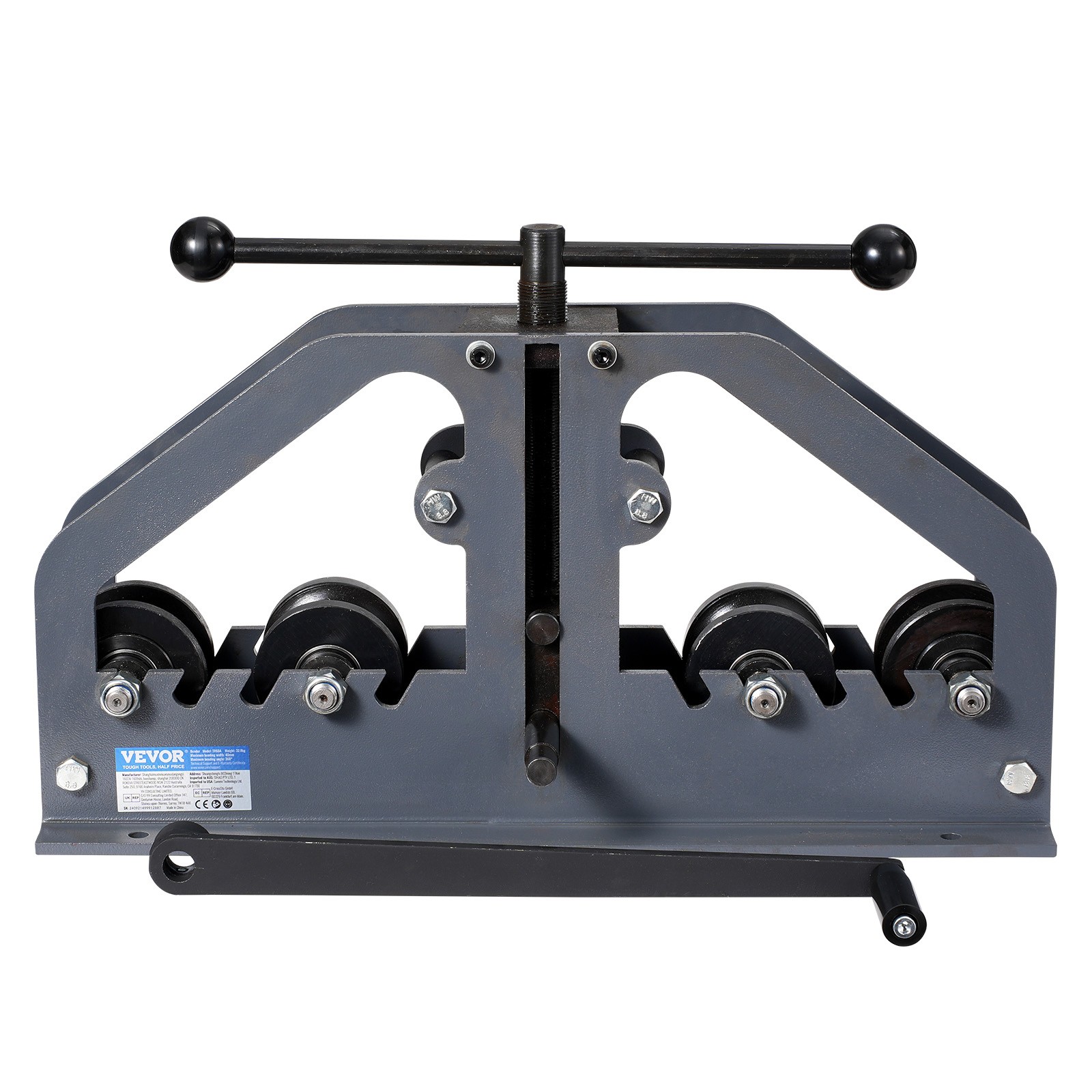 VEVOR Tube Roller Bender Max 1-1/2″ Manual Tube Pipe Roller Bender with 6 Dies