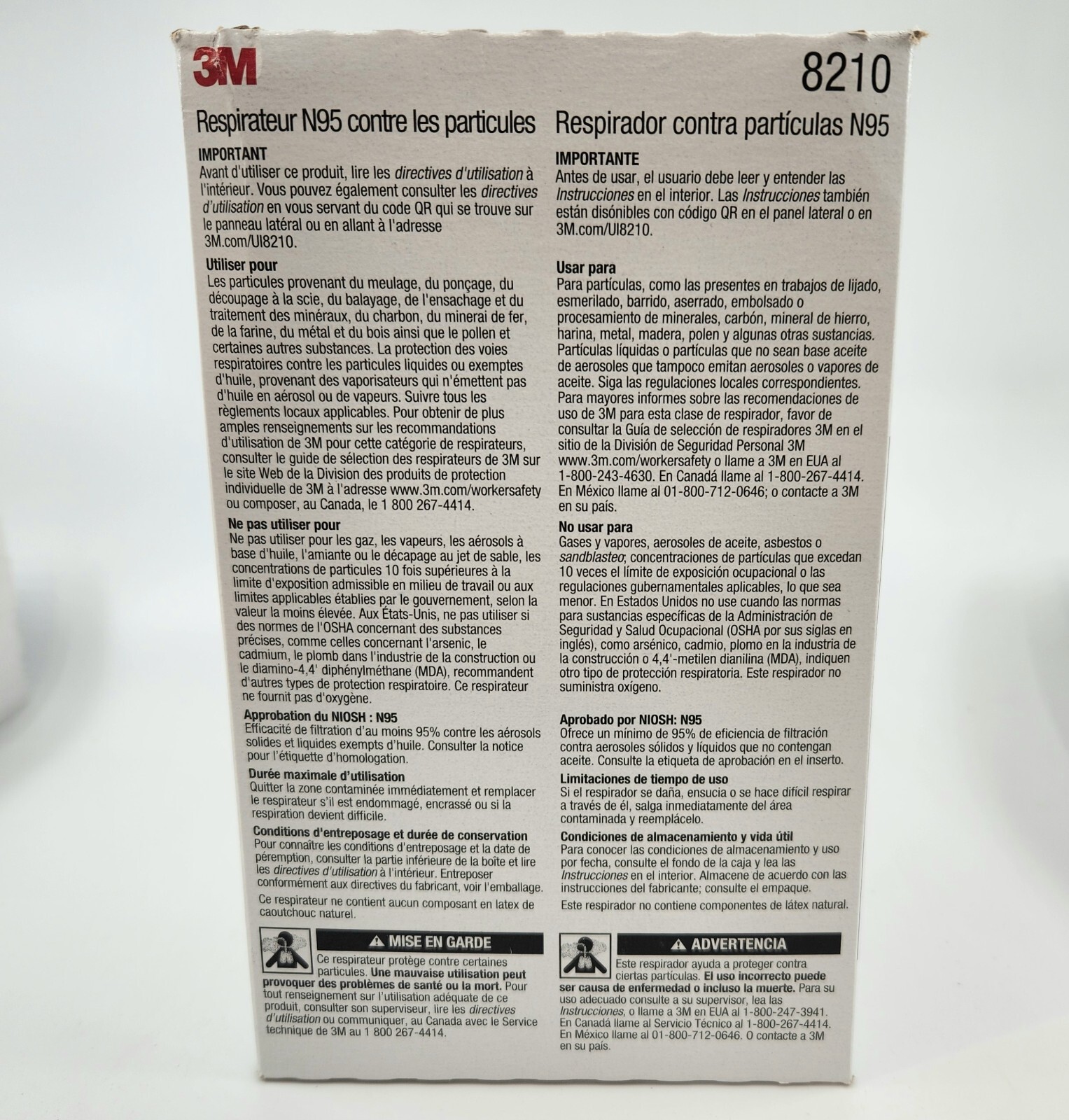 3M 8210 N95 Particulate Respirator NIOSH Approved Face 20 Masks Box EXP. 03/25