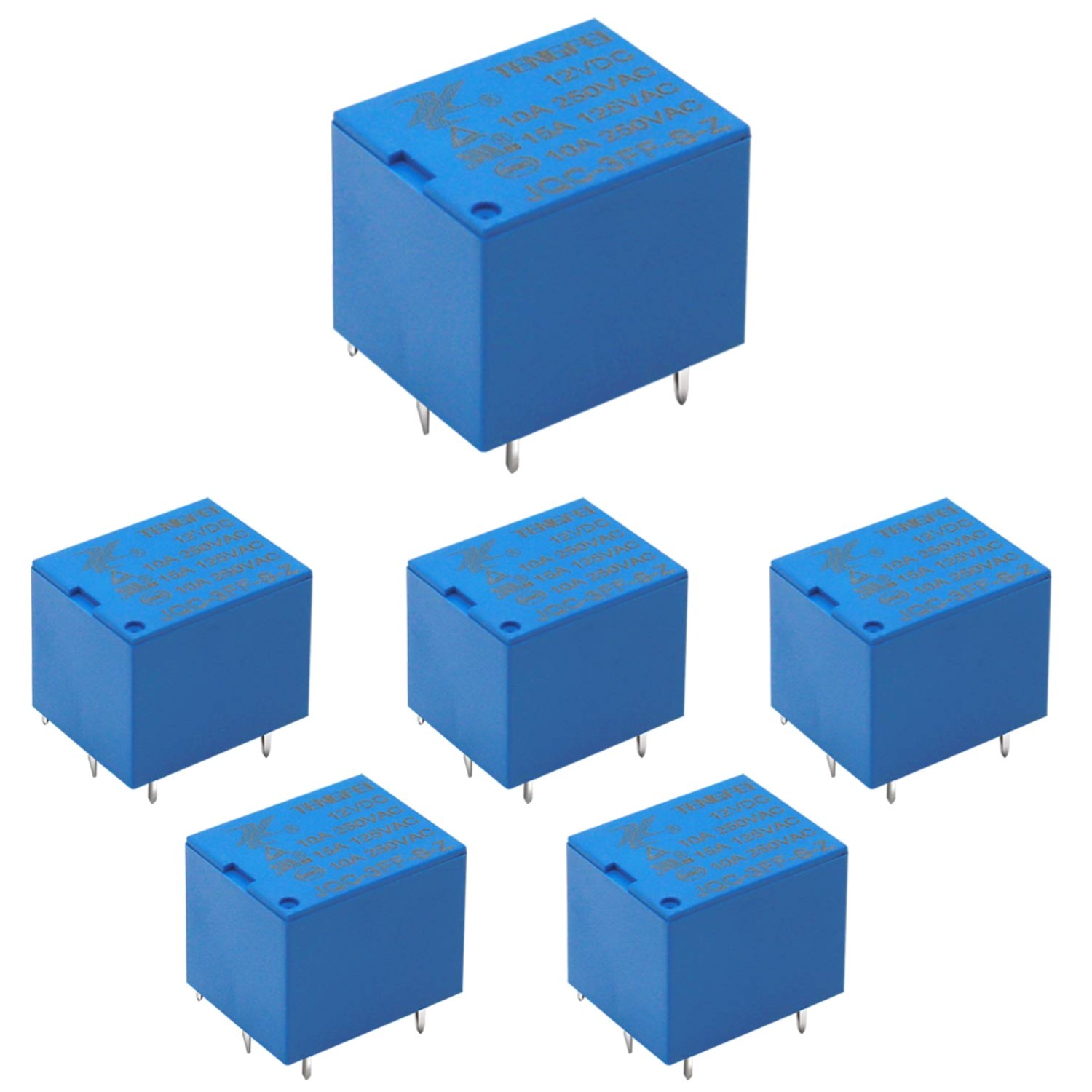 12V DC Coil Relay SPDT Mini PCB Power Relay 5 Pins