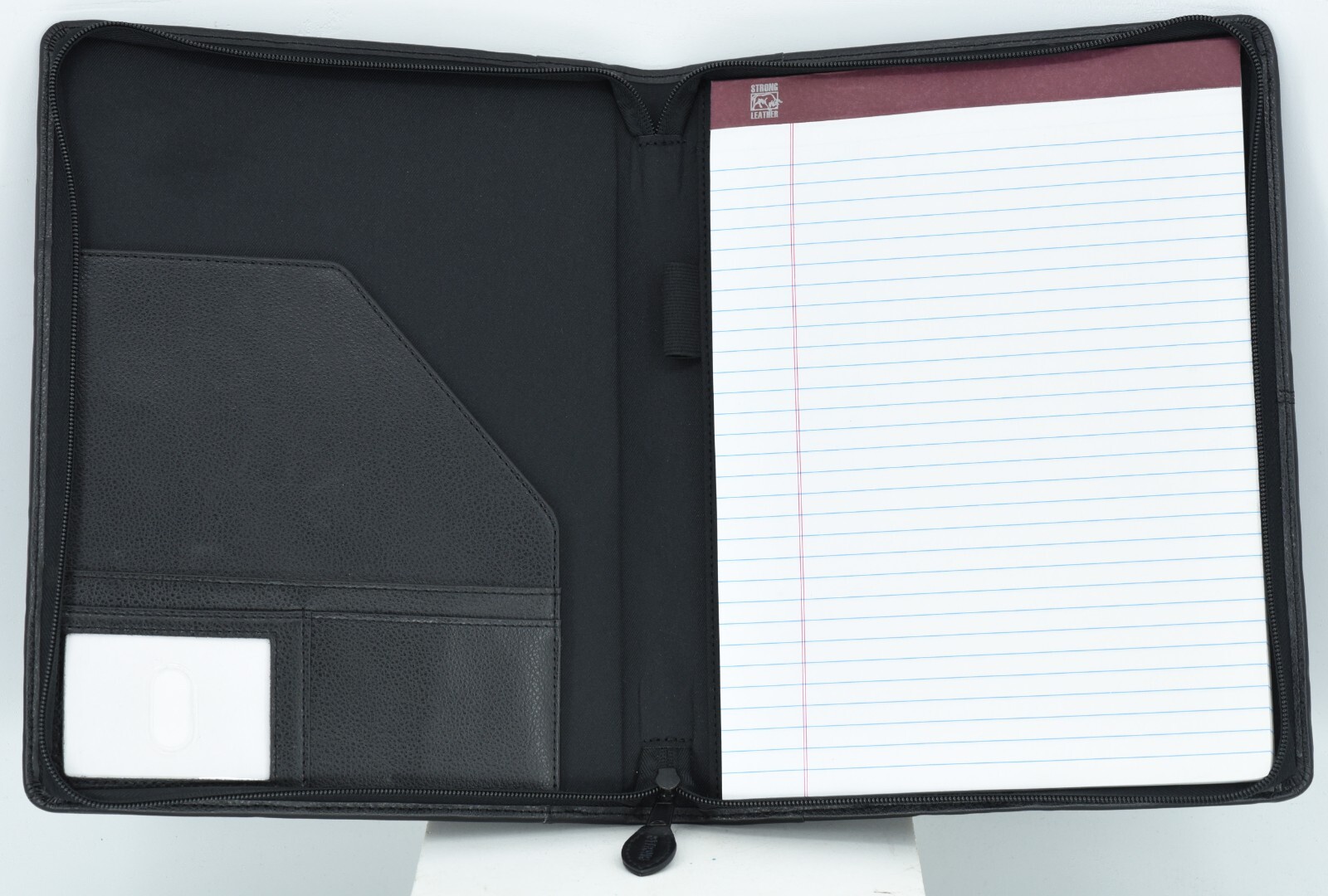 Strong Leather Company Padfolio Orange County Sheriff Black Leather New
