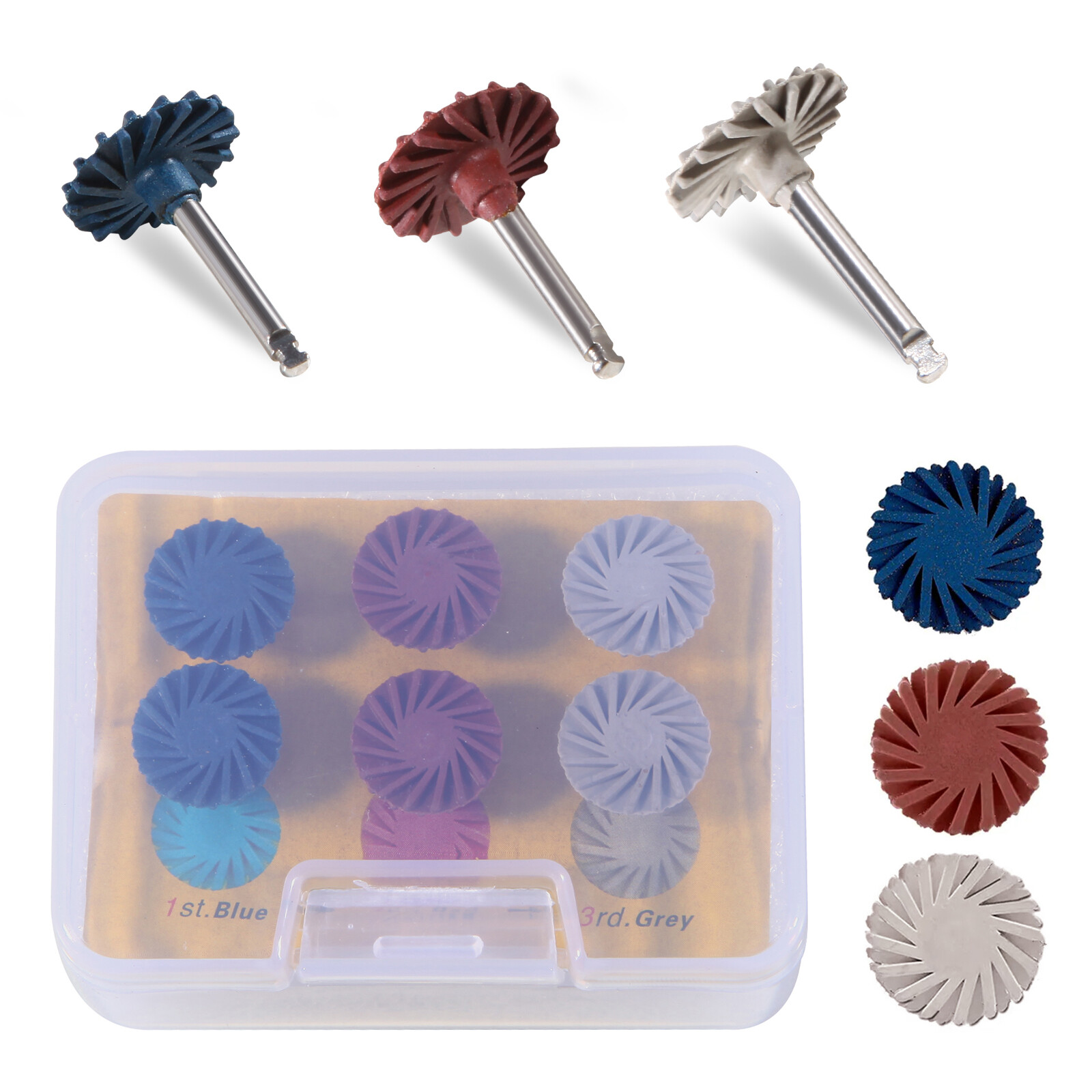 6pcs/box Dental Polish Kit Composite Resin Polishing Disc Spiral Polish Wheel