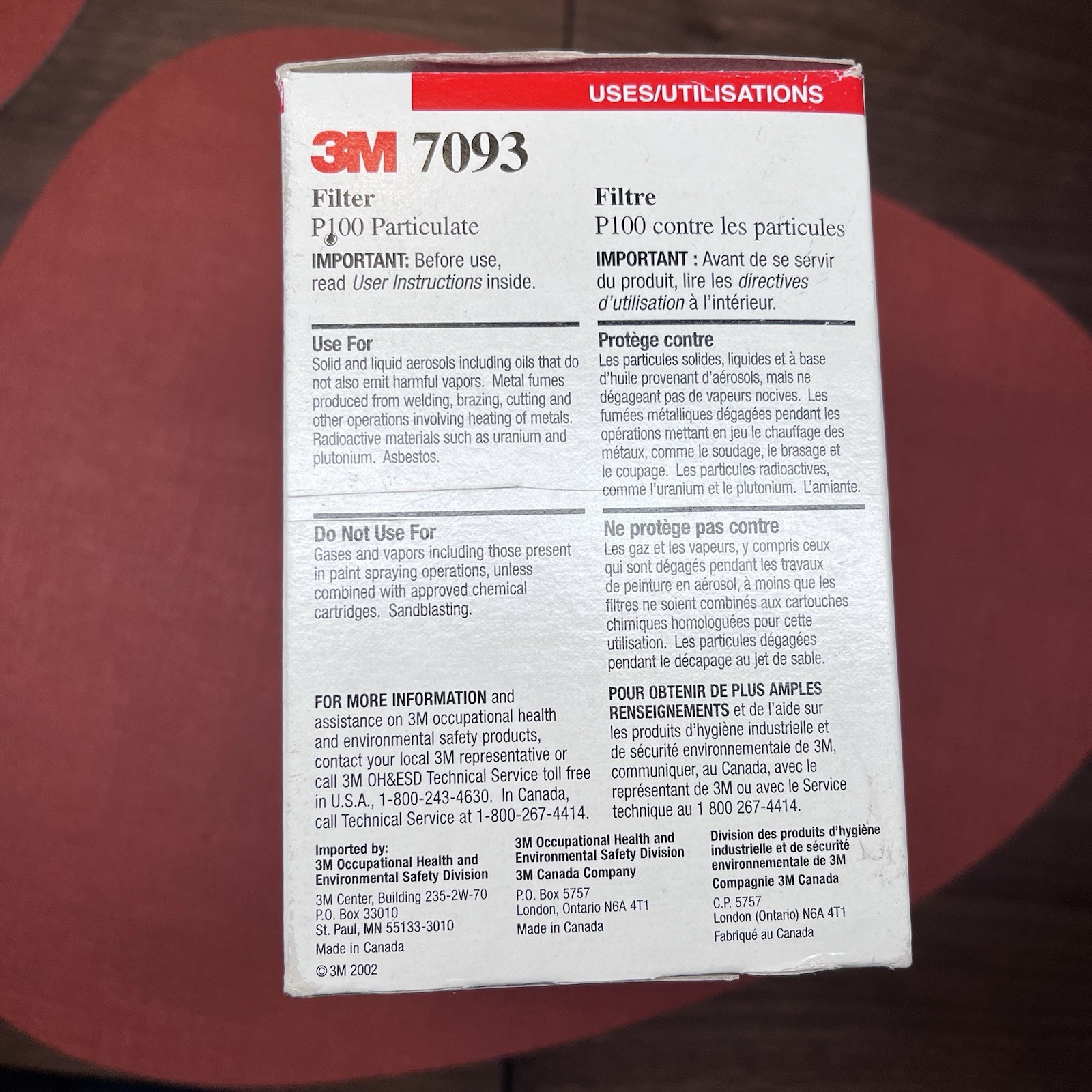 3M 7093 Respiratory Protection Particulate Filter Pack of 12