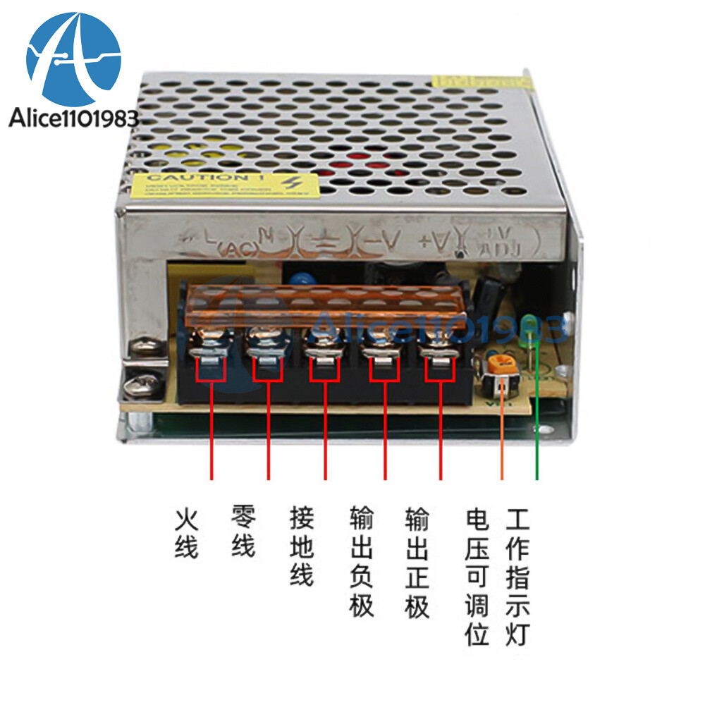 DC12V 5A Switch Power Supply Lighting Transformers LED Driver 60W Power Adapter