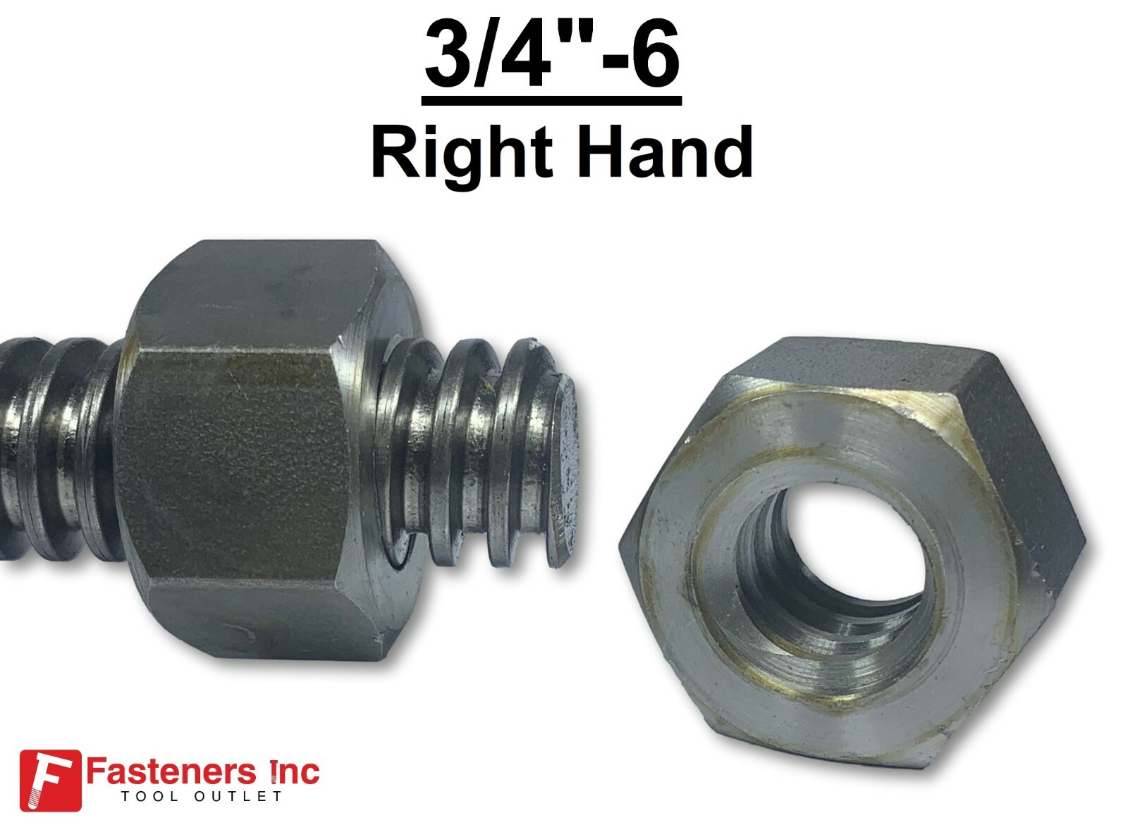 3/4″-6 Acme Heavy Hex Nut Right Hand 2G for Acme Threaded Rod RH 3/4-6
