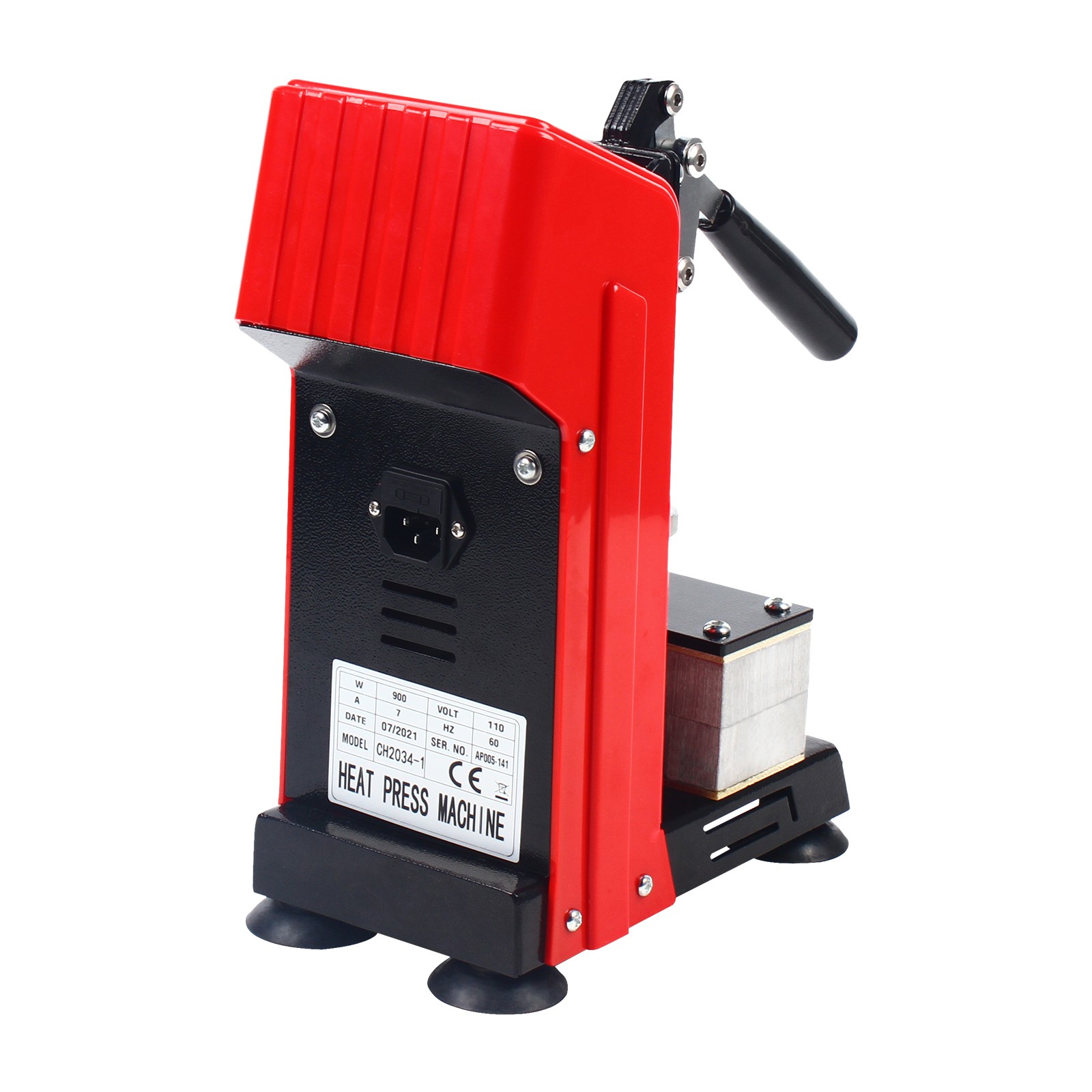 Heat Press Machine 900W Mini Manual Heat Presser Heavy Duty Hot Press Stamping