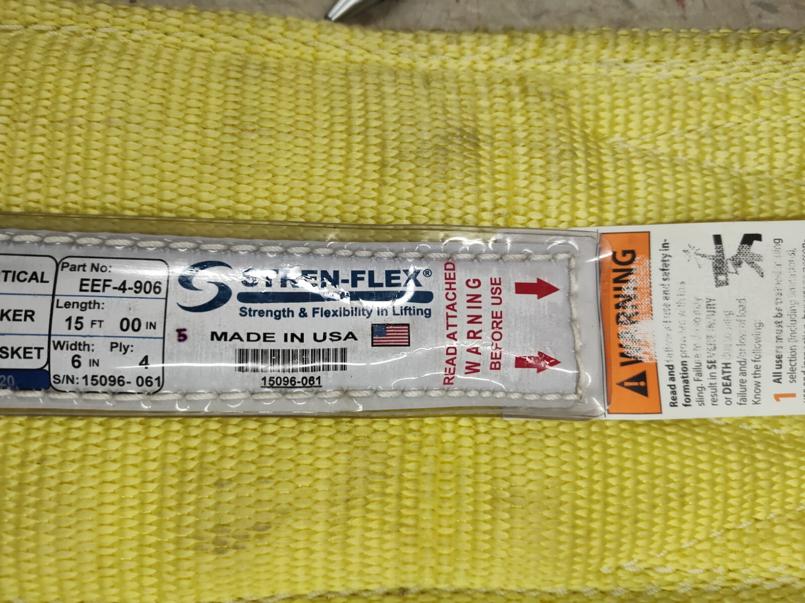 STREN-FLEX – EEF4-906-15 15 ft Flat Eye and Eye