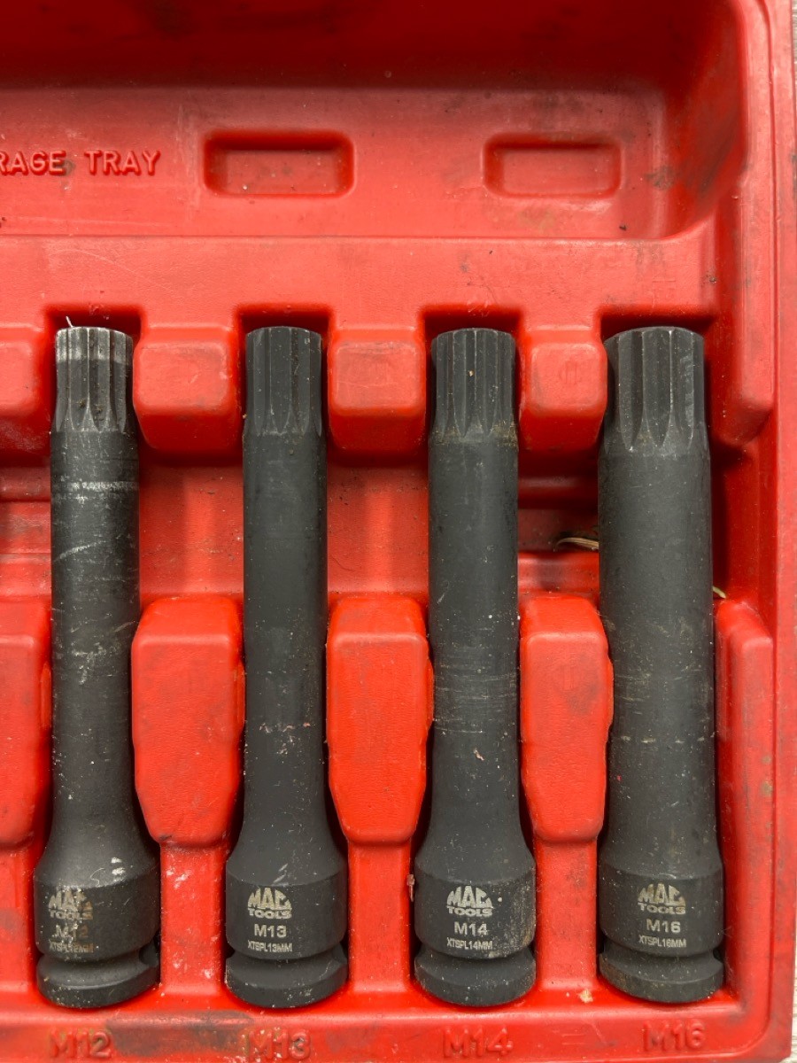 Mac Tools 8-Piece Long Impact Triple Square Driver Set SXMTSPL8PT (A1D033314)