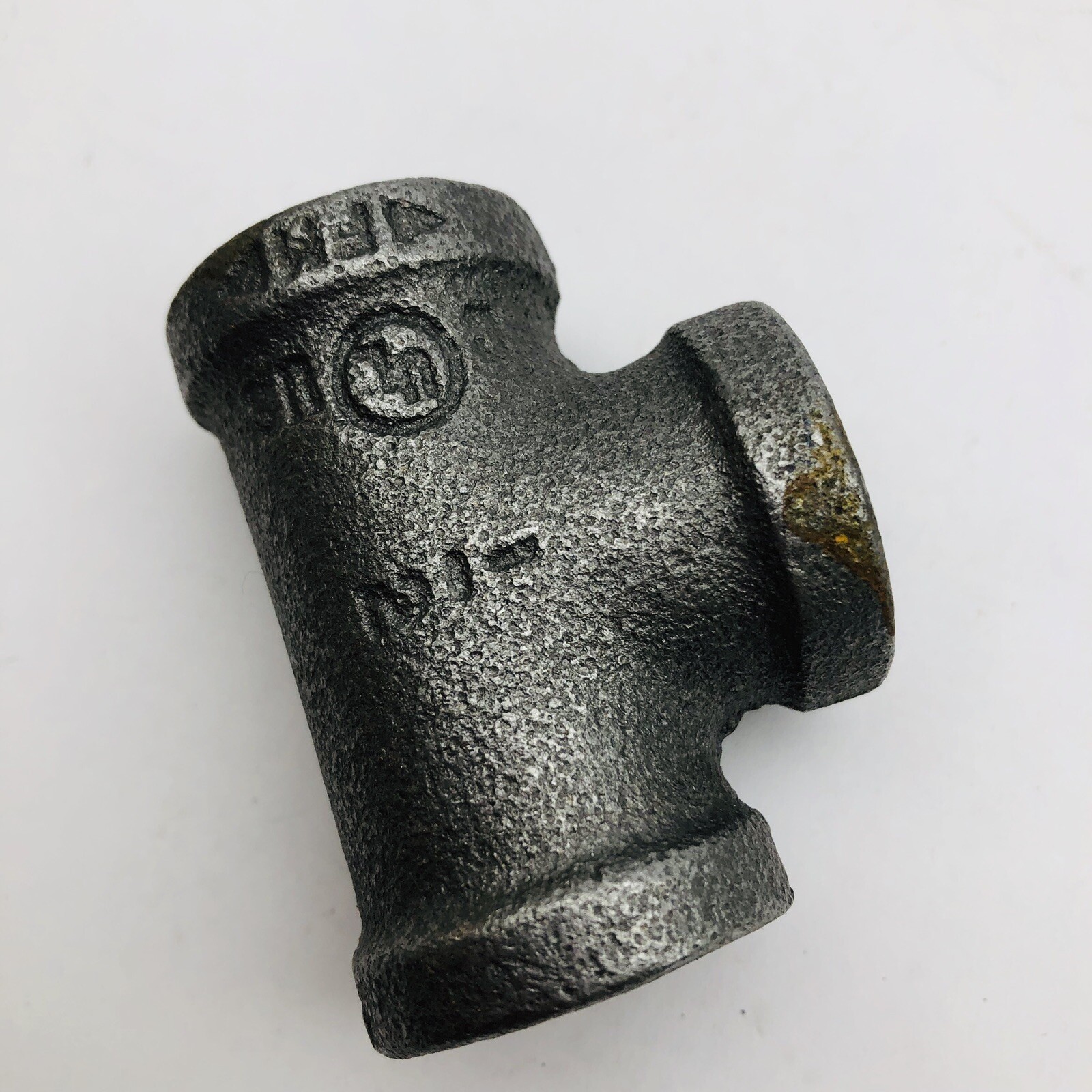 LOT OF 9-INDONESIA TSP 1/2″ REDUCING TEES MALLEABLE CAST IRON PIPE FITTING
