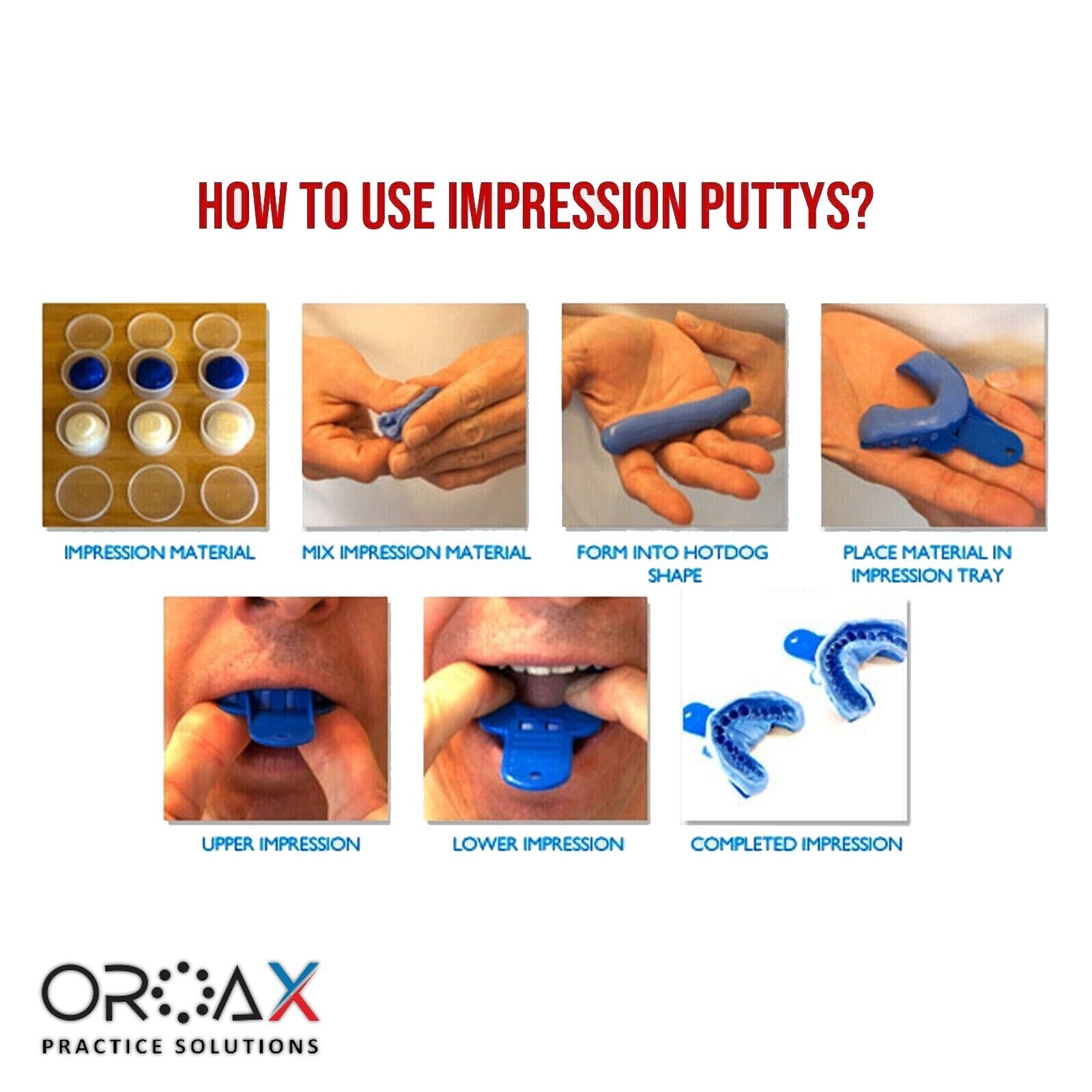 Dental Hydrophilic Firmer Teeth Impression Putty Custom Mold Firmer Teeth Putty