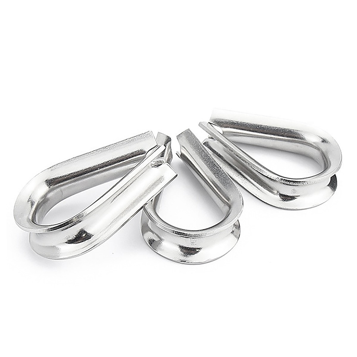 304 Stainless Steel Wire Thimble Cable End Loop Rigging For M1.5-M32 Rope