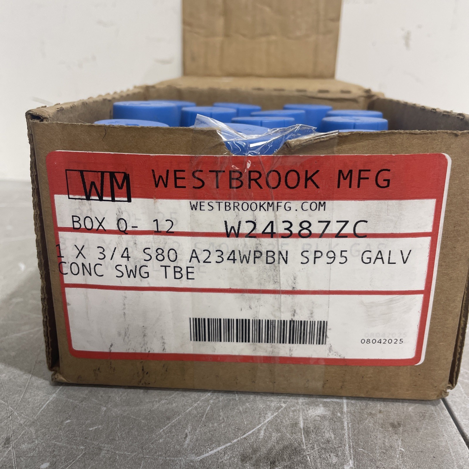 12 Pack Westbrook 1×3/4 S80 A234WPBN SP95 gALV Conc Swag Tbe