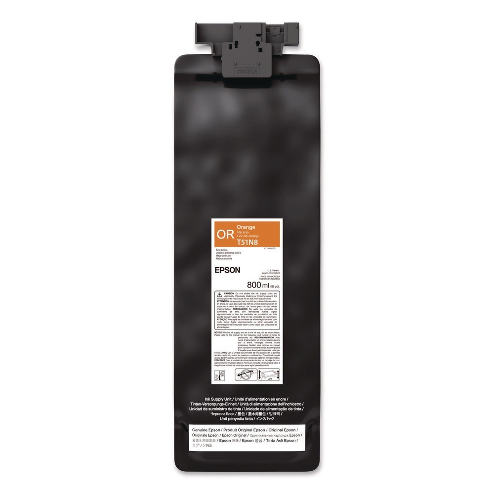 Epson T51N820 UltraChrome GS3 800 mL Eco-Solvent Ink – Orange New