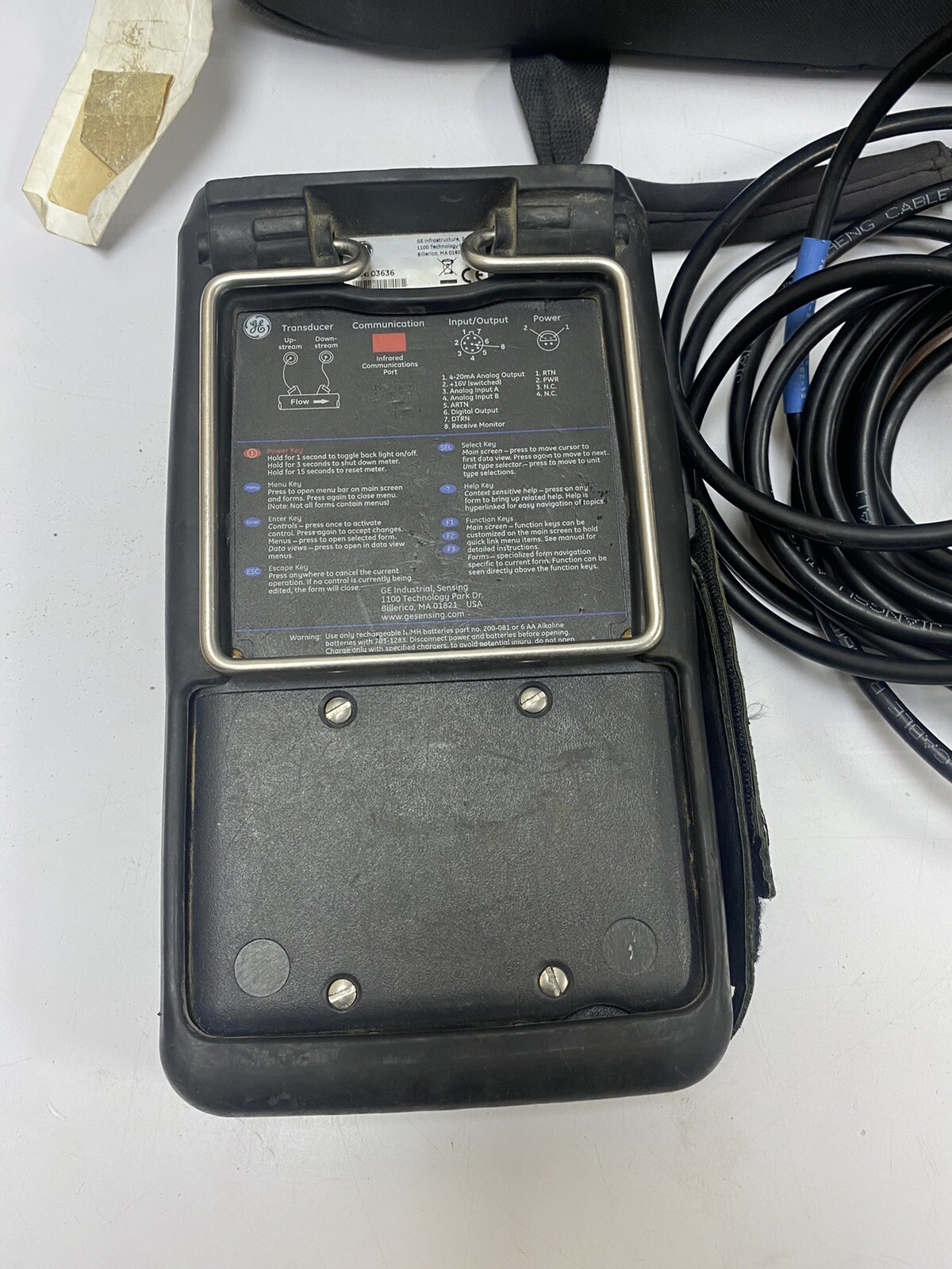 GE Panametrics TransPort PT878 PORTABLE LIQUID FLOWMETER