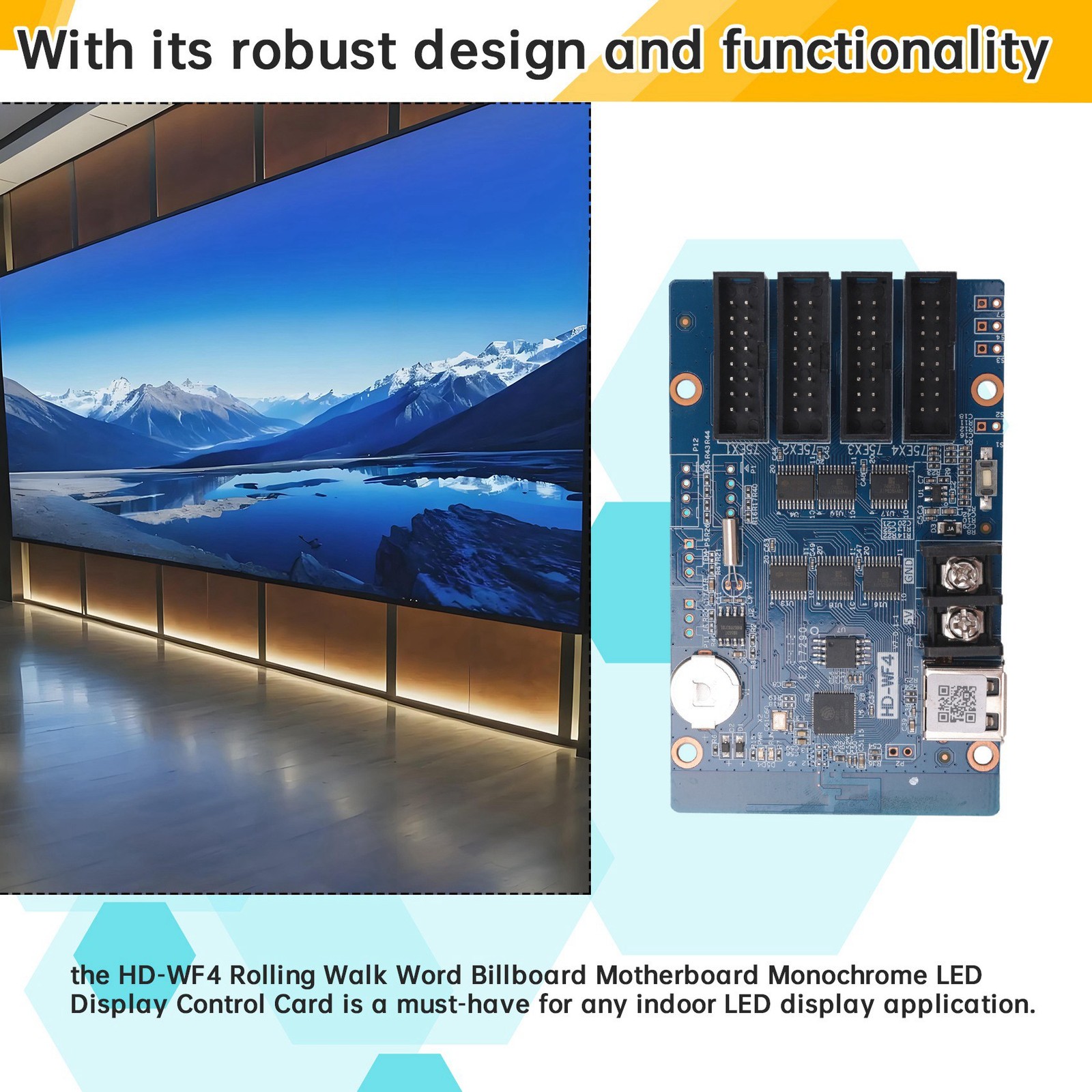 -WF4 Full Color RGB HUB75 Controller LED Display Screen Pixel Animation LED1971