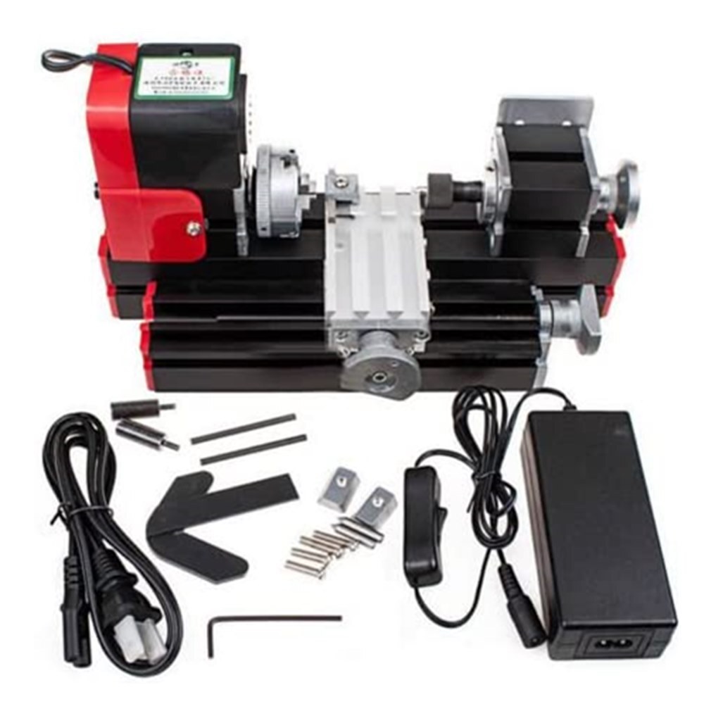 DIY Mini Lathe Machine 12V Metal Multifunction Miniature Lathe 20000Rev/min US