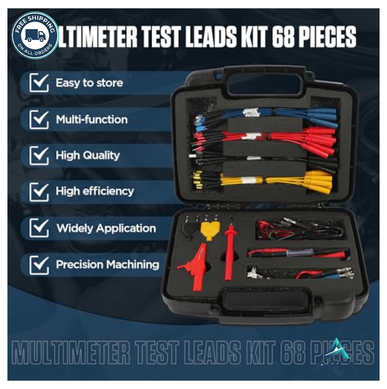 68 Pcs Automotive Circuit Test Lead Kit Multimeter Electrical Breakout Probes