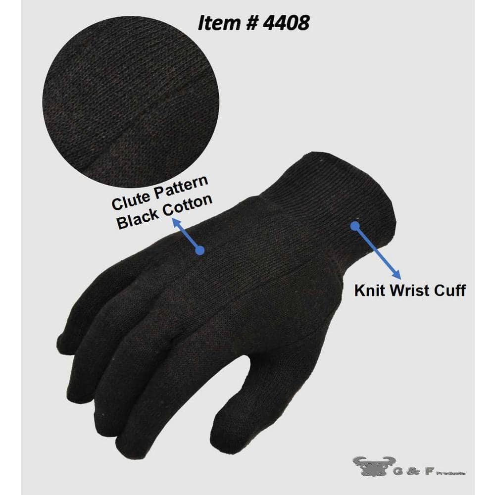 12-Pairs Xlarge Brown Jersey Gloves, Soft Cotton Work Gloves, Multi-Purpose
