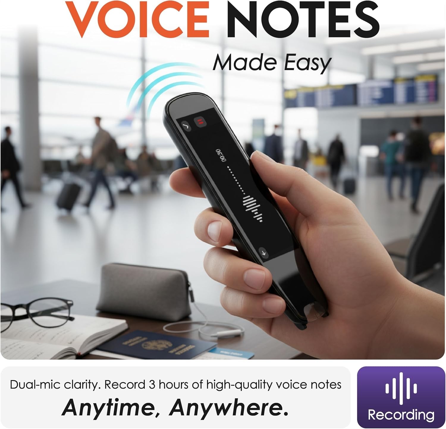 AI Pen with Built-in Screen | OCR Scan Reader & Text to Speech | ChatGPT Pen Kit
