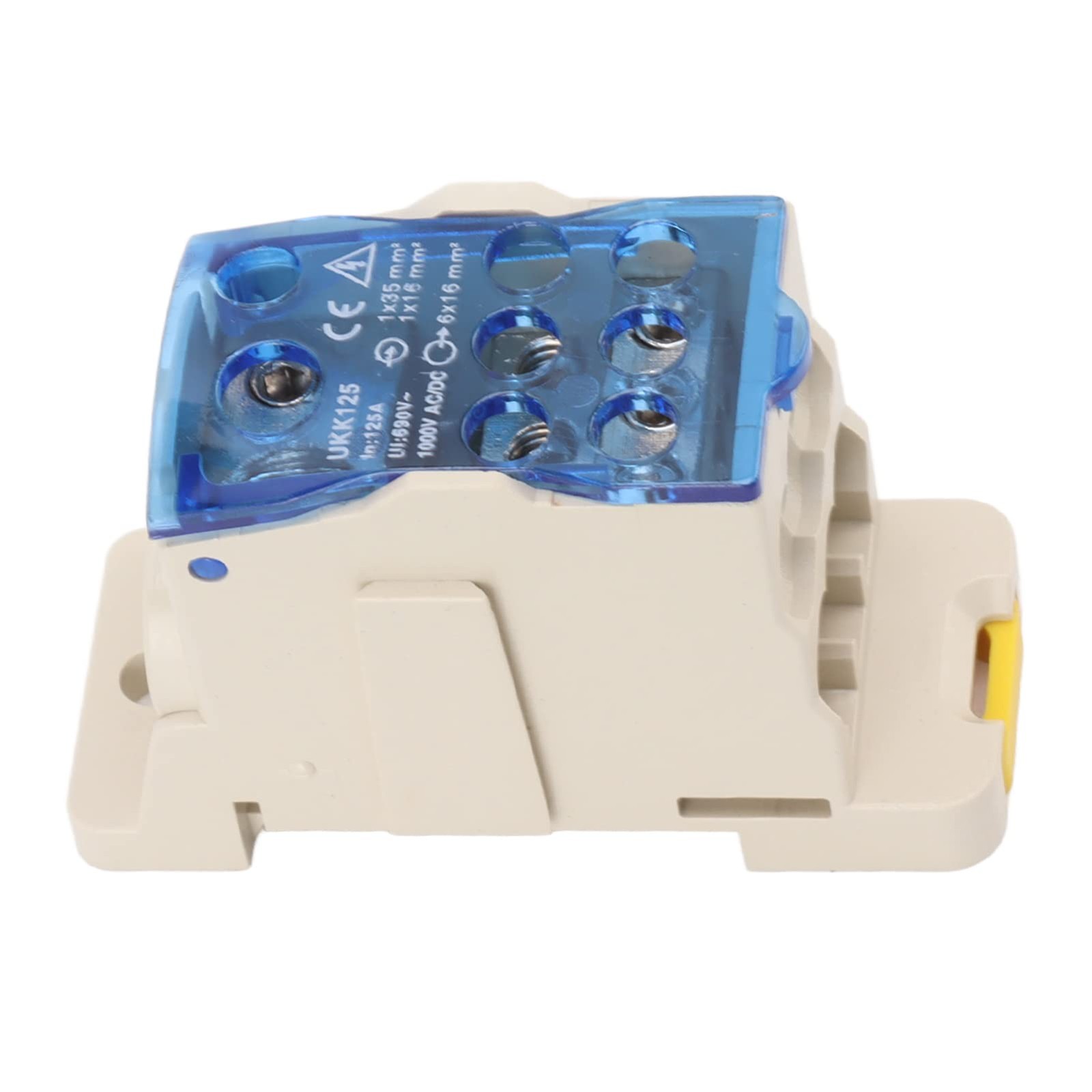 DIN Rail Power Distribution Box, 125A, AC DC 1000V, Terminal Block Connector