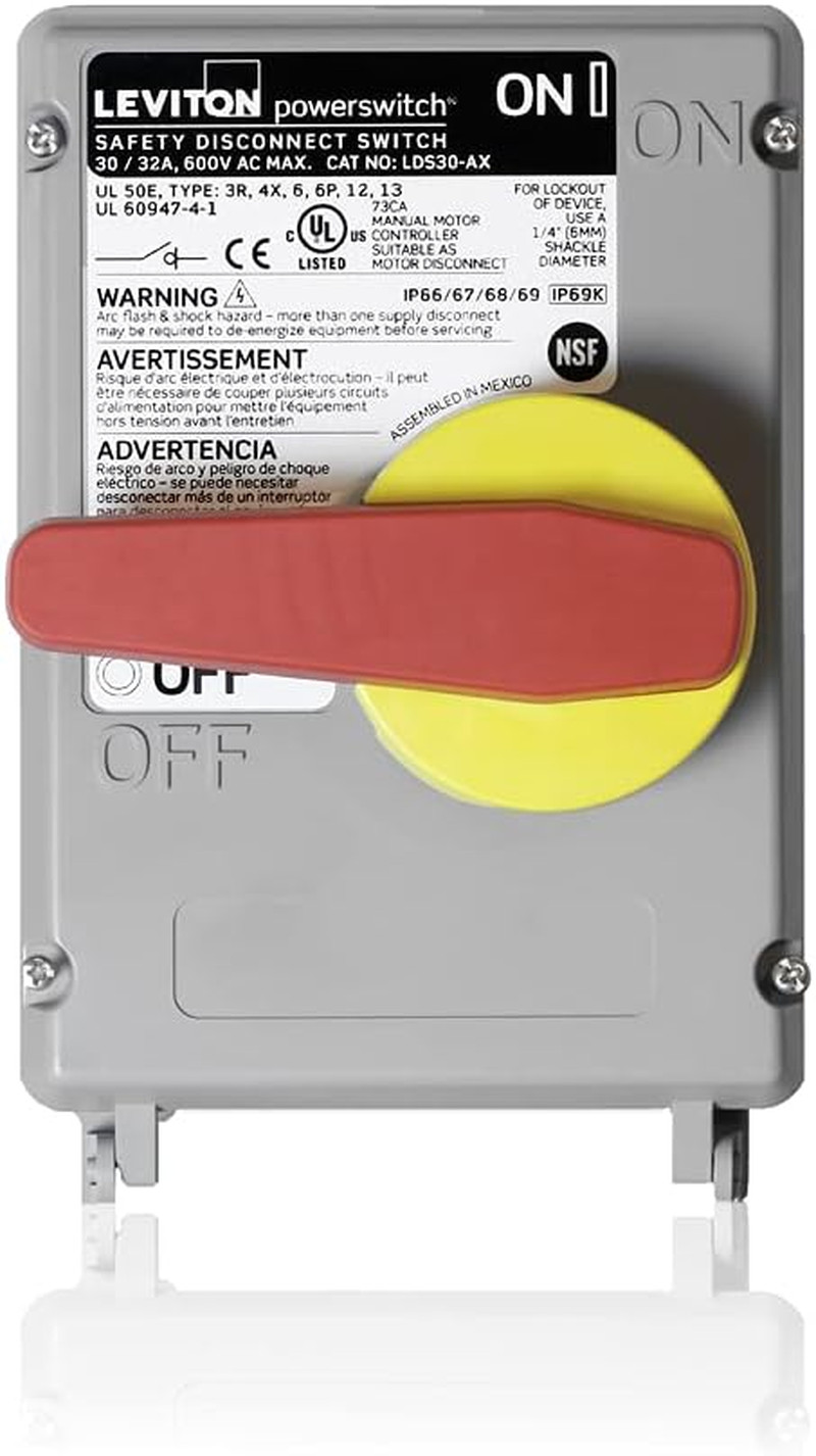 Non-Fused Powerswitch Safety Disconnect Switch with Factory Installed Auxiliary