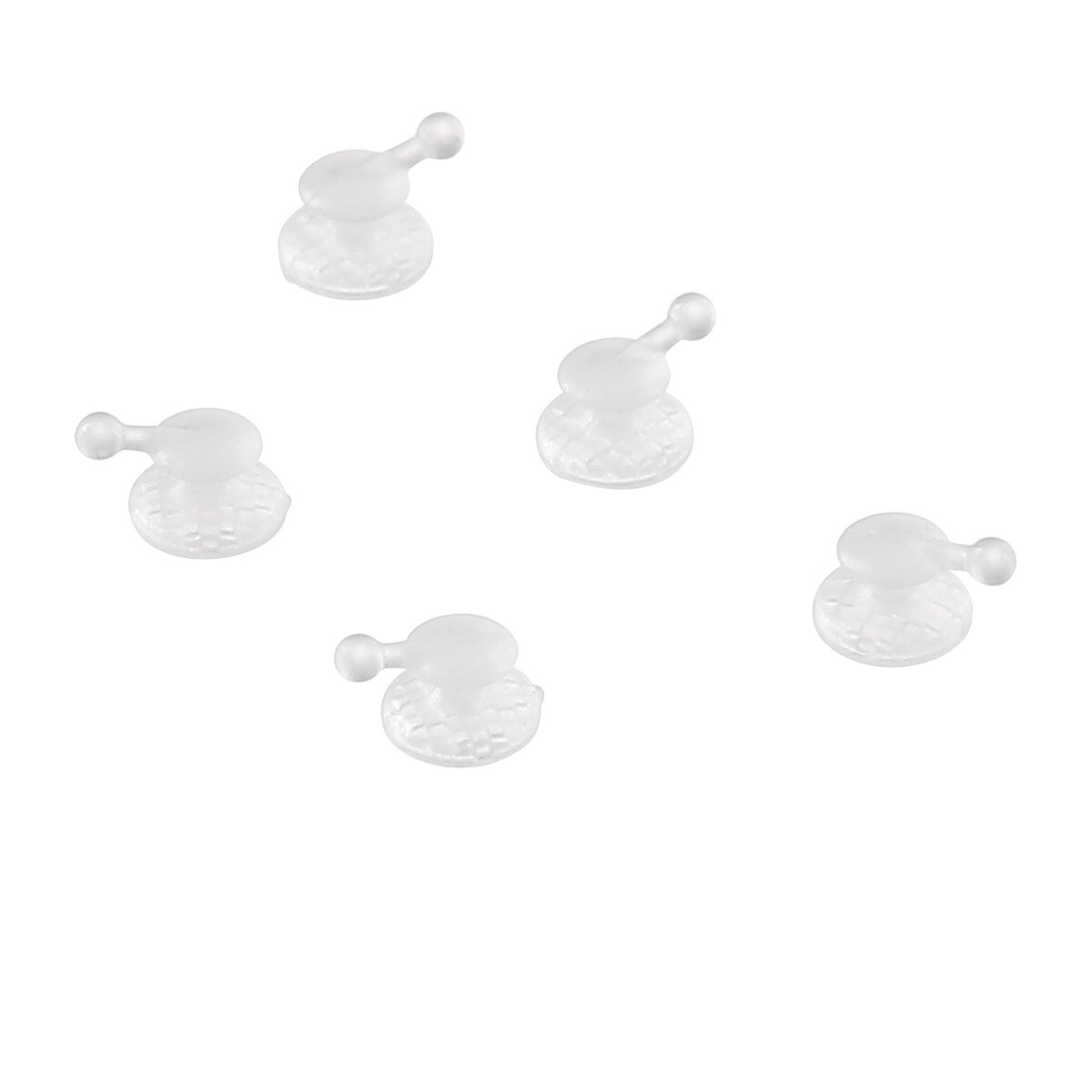 Dental Composite Clear Ceramic Lingual Buttons Bondable Round Rectangular Base